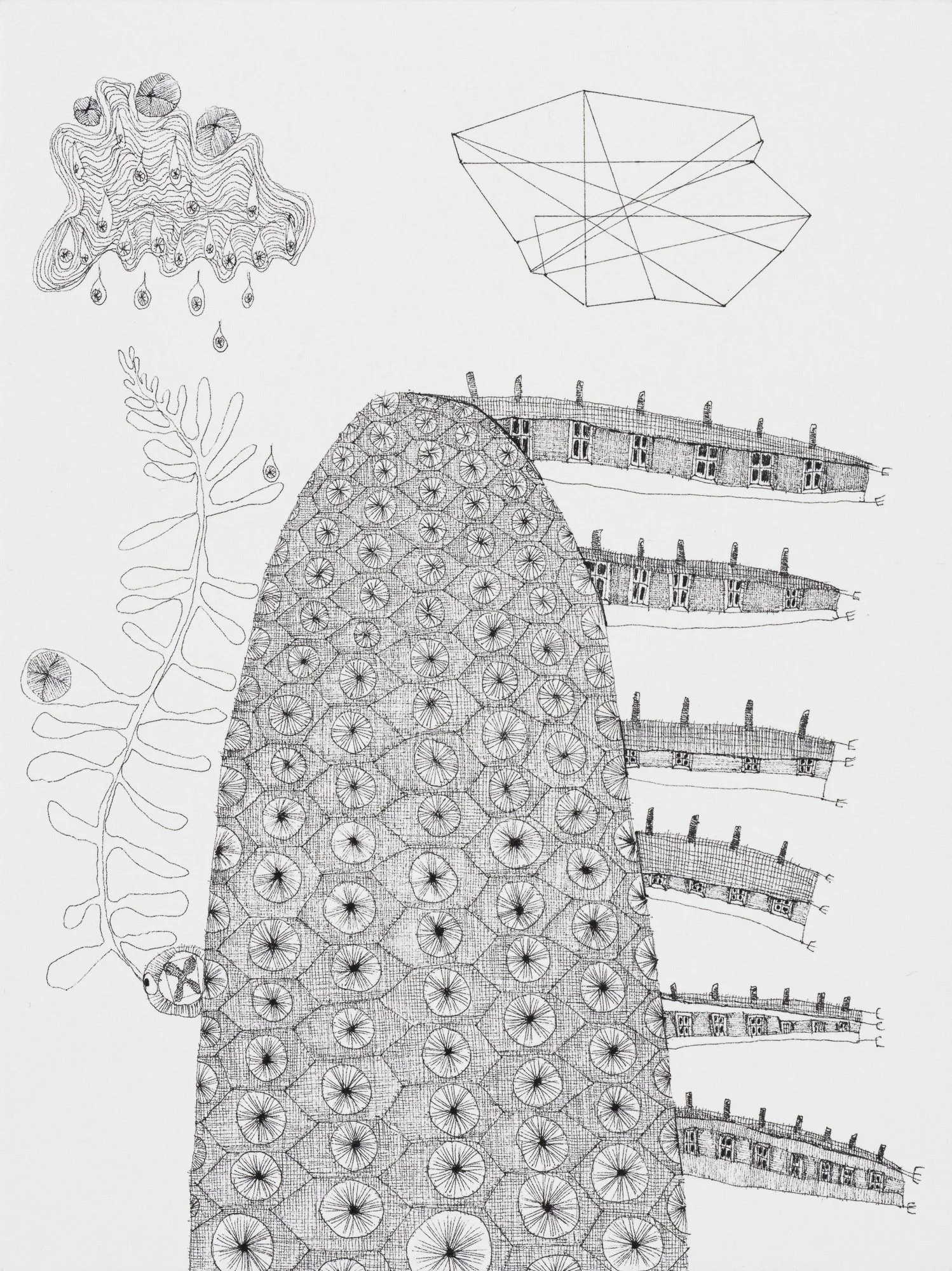 Drawing 16, 2022, ink on paper, 8 x 6 in.