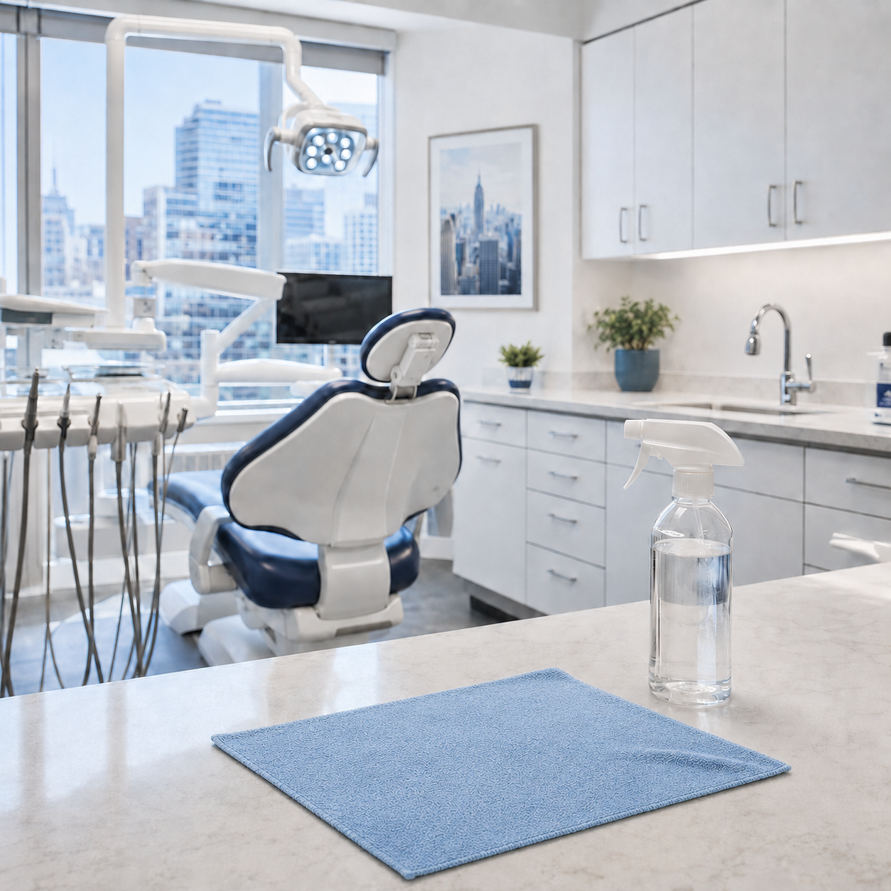 Modern dental treatment room in a New York City office