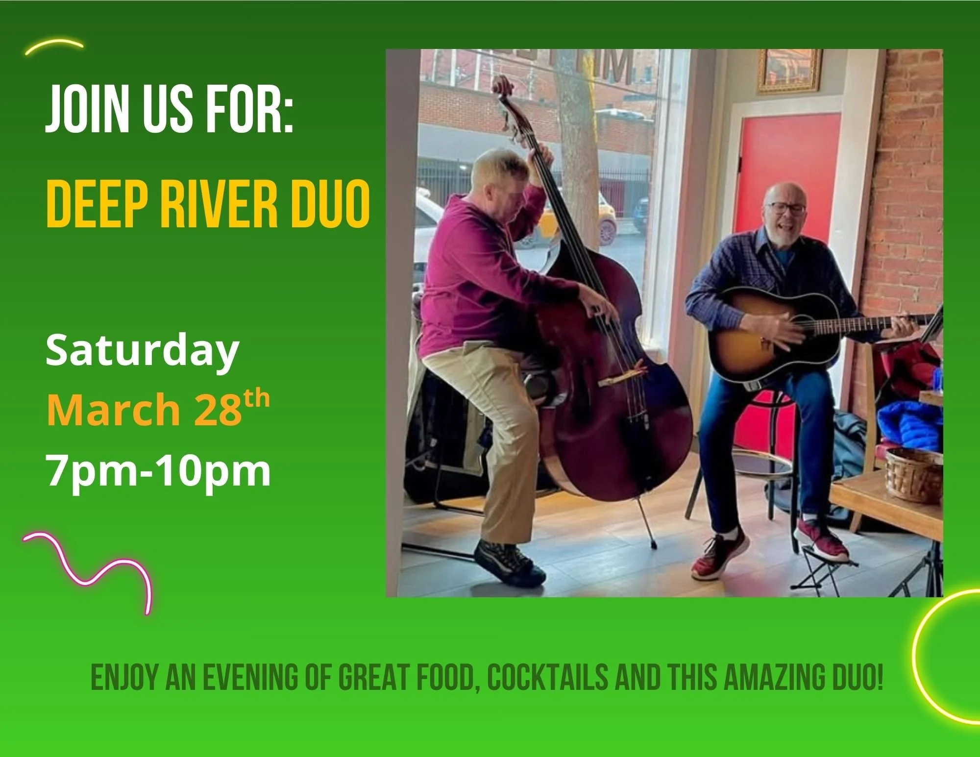 Live Music- Deep River Duo at Seven Bistro 