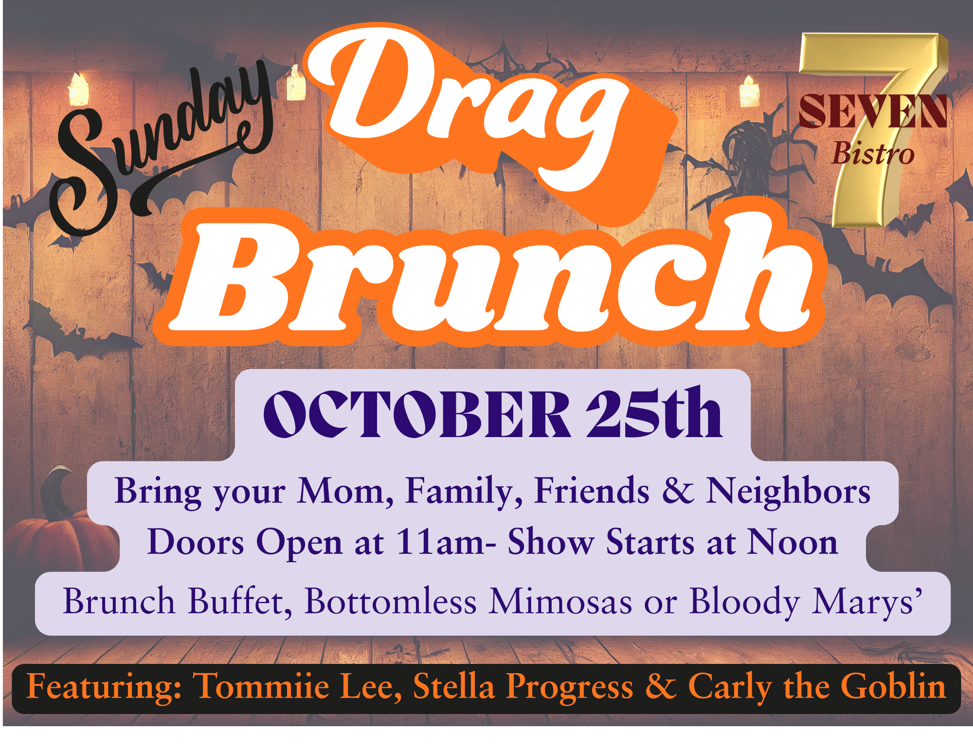 OCTOBER 25th Drag Show Brunch 