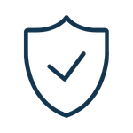 Shield icon with a checkmark in the center