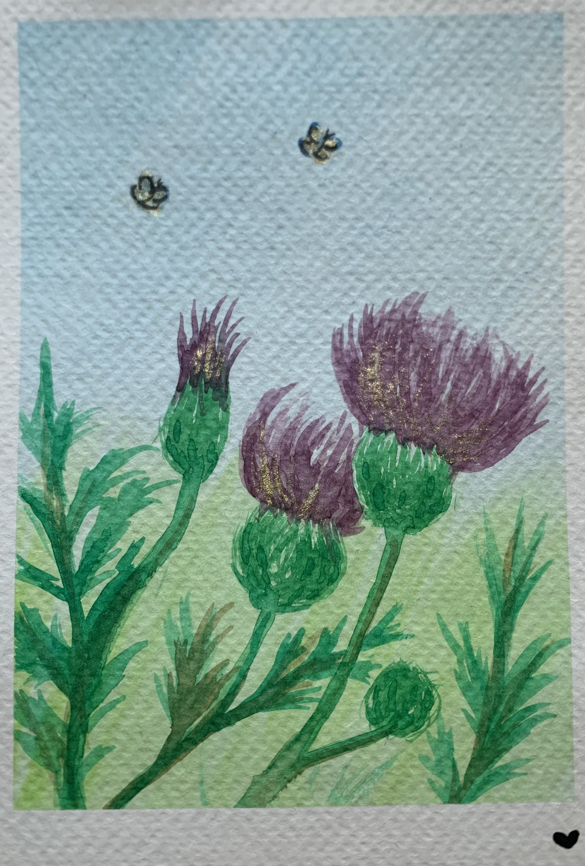 Three Thistles (4''x6'')