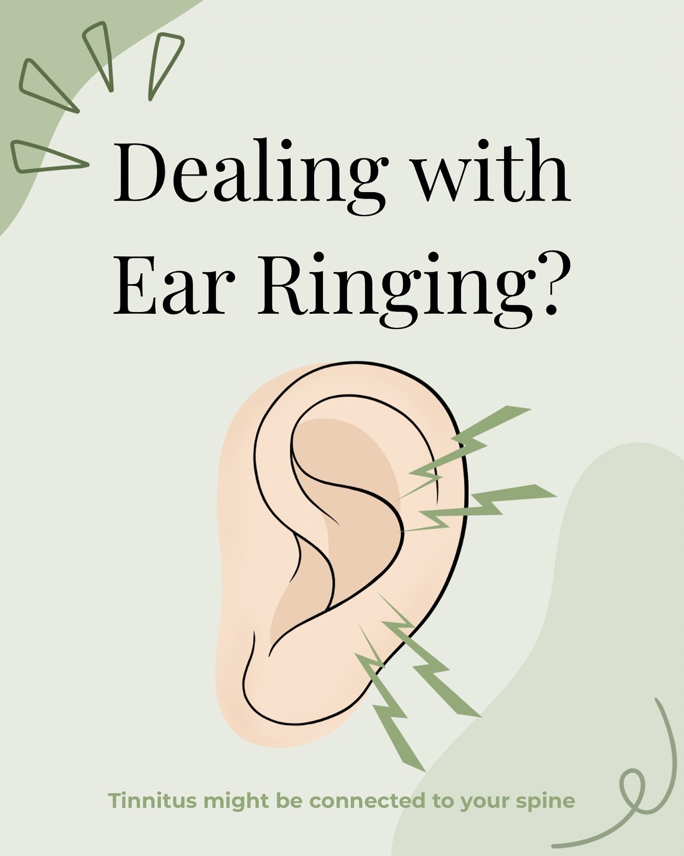 📣 Can Chiropractic Help with Ear Ringing (Tinnitus)?

If you&rsquo;ve been dealing with ringing, buzzing, or whooshing in your ears and nothing seems to help, you&rsquo;re not alone.
This frustrating symptom is called tinnitus, and for some people, 