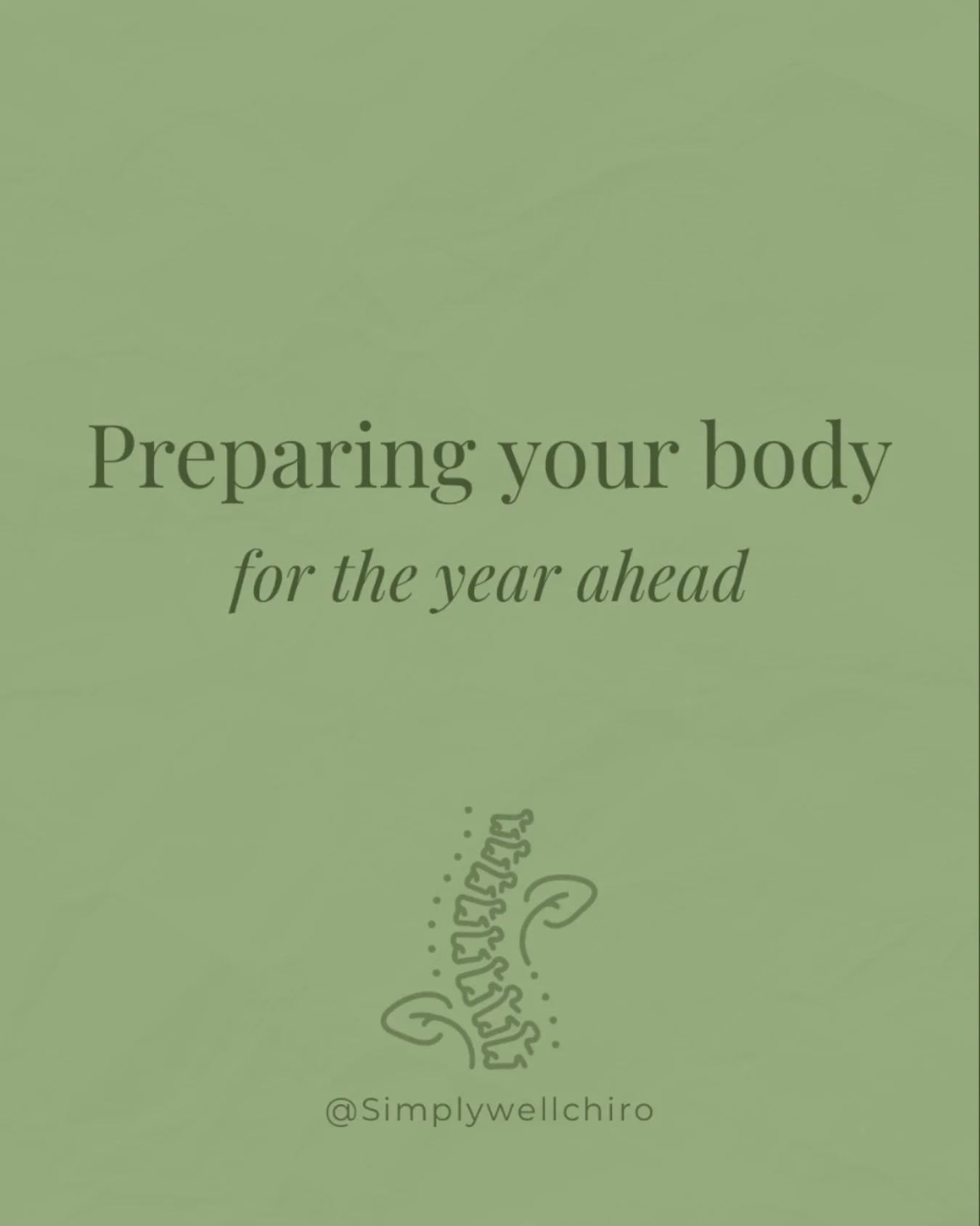 Preparing your body for the year ahead ✨
As the new year approaches, we&rsquo;re here to support your spine and nervous system through the transition.

#SimplyWellChiropractic #ChiropracticCare #SpinalHealth