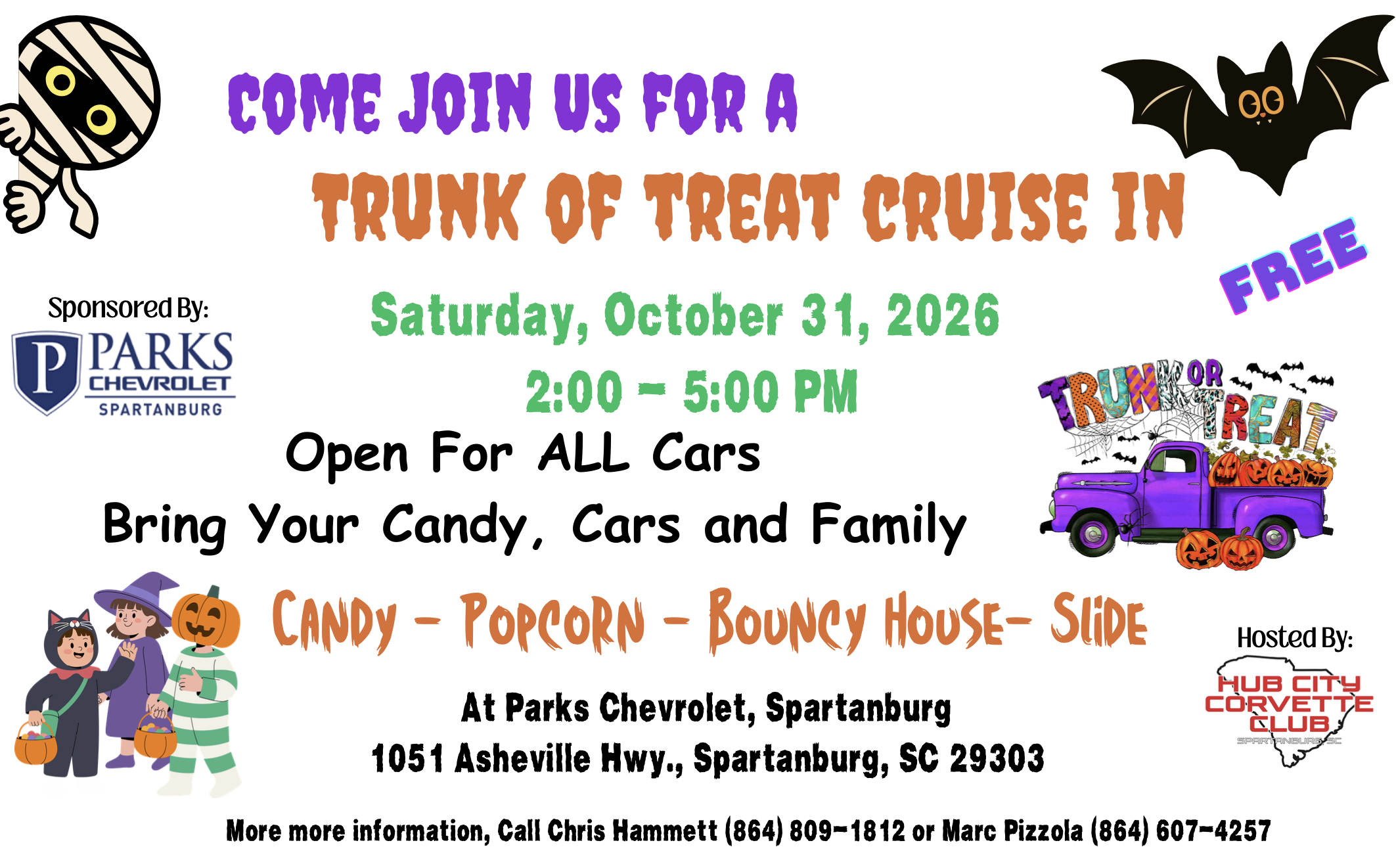 Trunk or Treat Cruise In at Parks Chevrolet Spartanburg