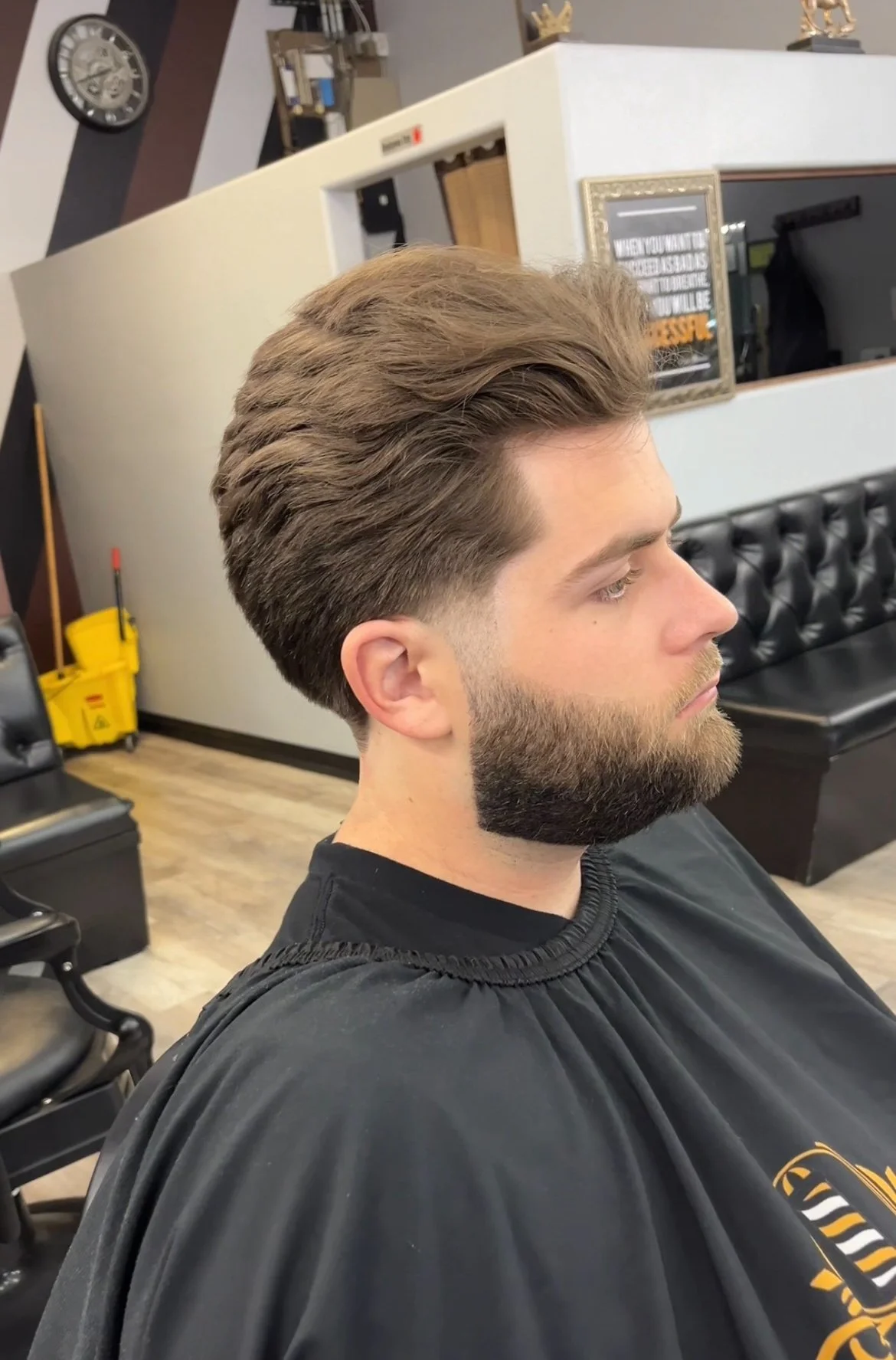 Longhair style. Gentlemens haircut