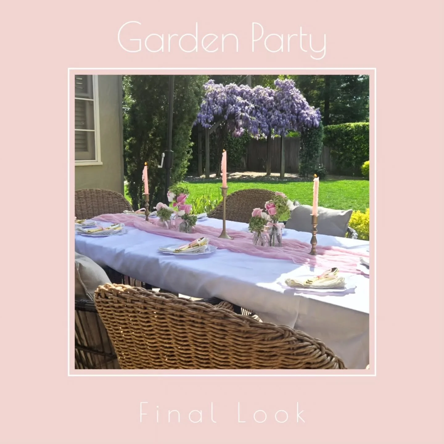 A garden party vision, beautifully brought to life 🌷🪻

We turned inspiration into elegance&mdash;without going over budget. Because thoughtful details make all the difference.