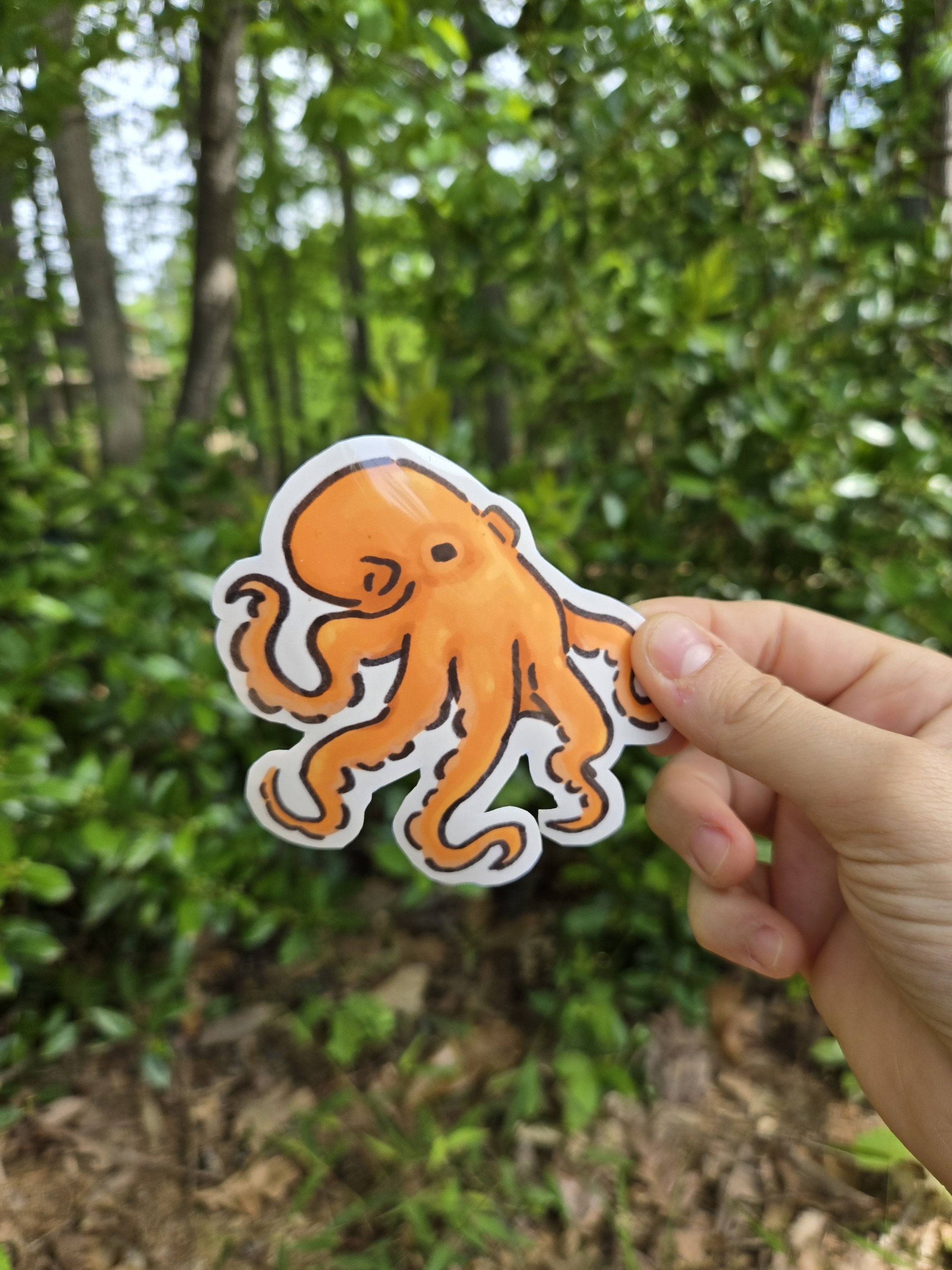 Yellow Octopus Sticker