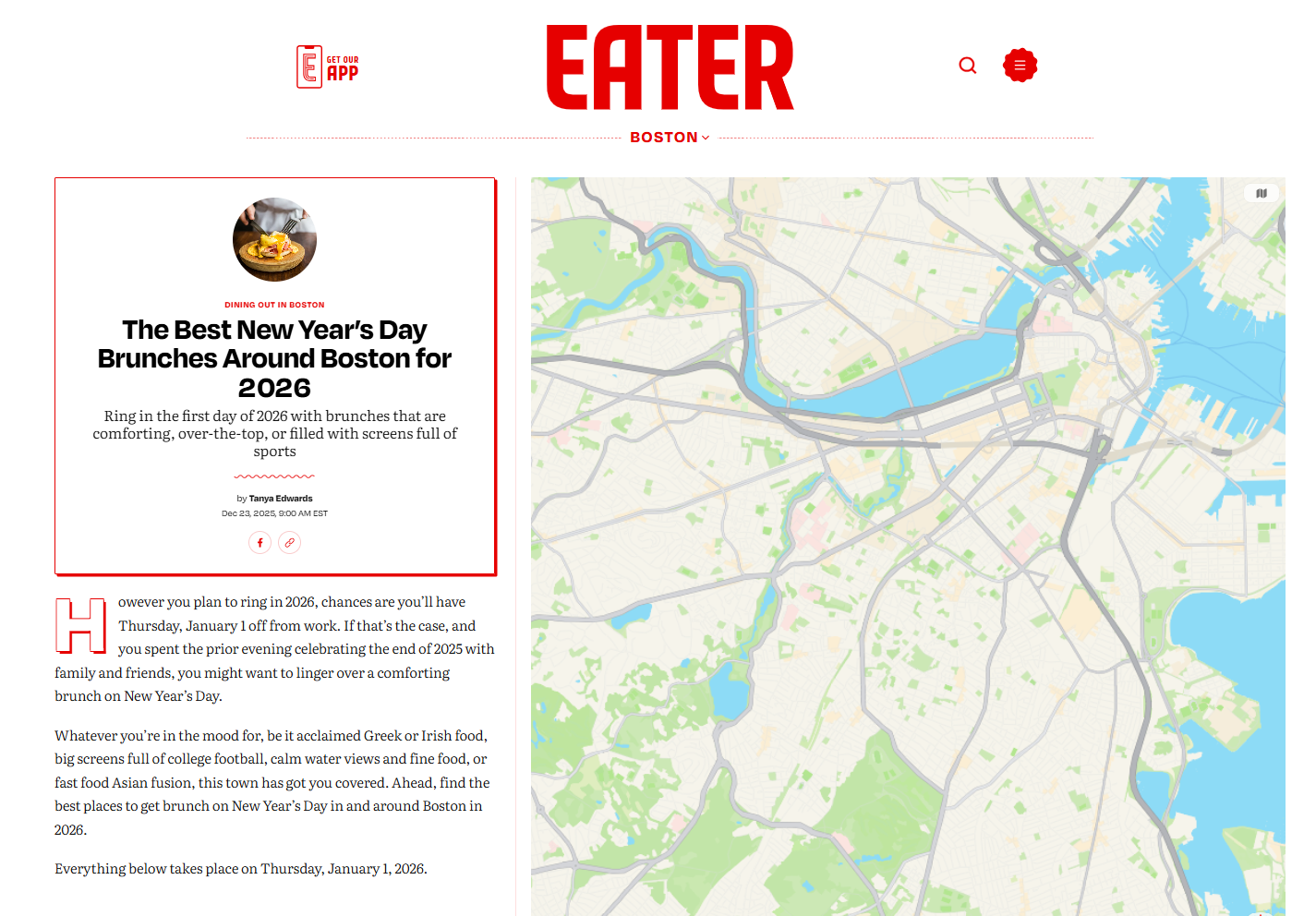 Eater: The Best New Year’s Day Brunches Around Boston for 2026