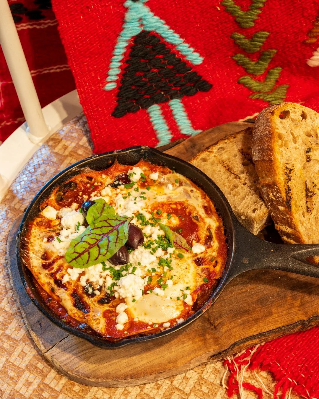 A long weekend calls for a long meal.
Shakshouka warm from the oven. Sourdough for dipping. Greek coffee poured slowly.
We&rsquo;ll be here this Labor Day for brunch and dinner, with a place for you at the table.
📸: @tylotillah