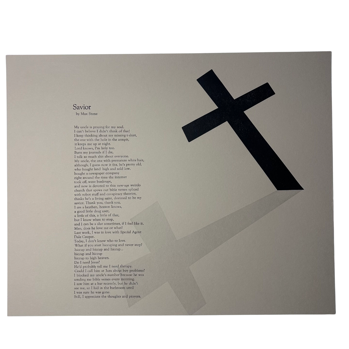 Savior Letterpress Print