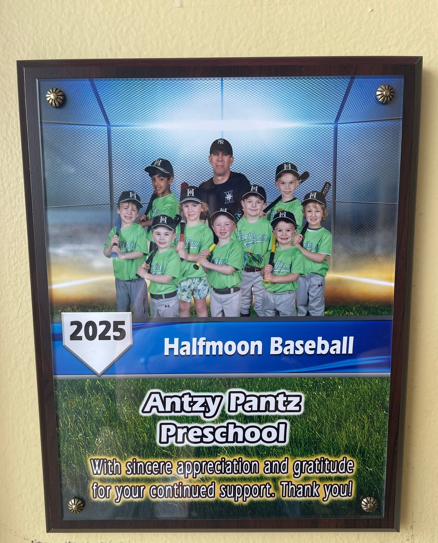 Team photo of our baseball team we sponsored 😊⚾️🧢

Go APP!

#AntzyPantzPreschool #CliftonParkNY #HalfmoonBaseball
