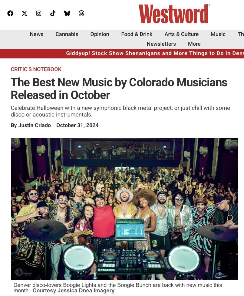 Boogie Lights concert photography at the Bluebird in Denver published by Westword for Colorado music coverage.