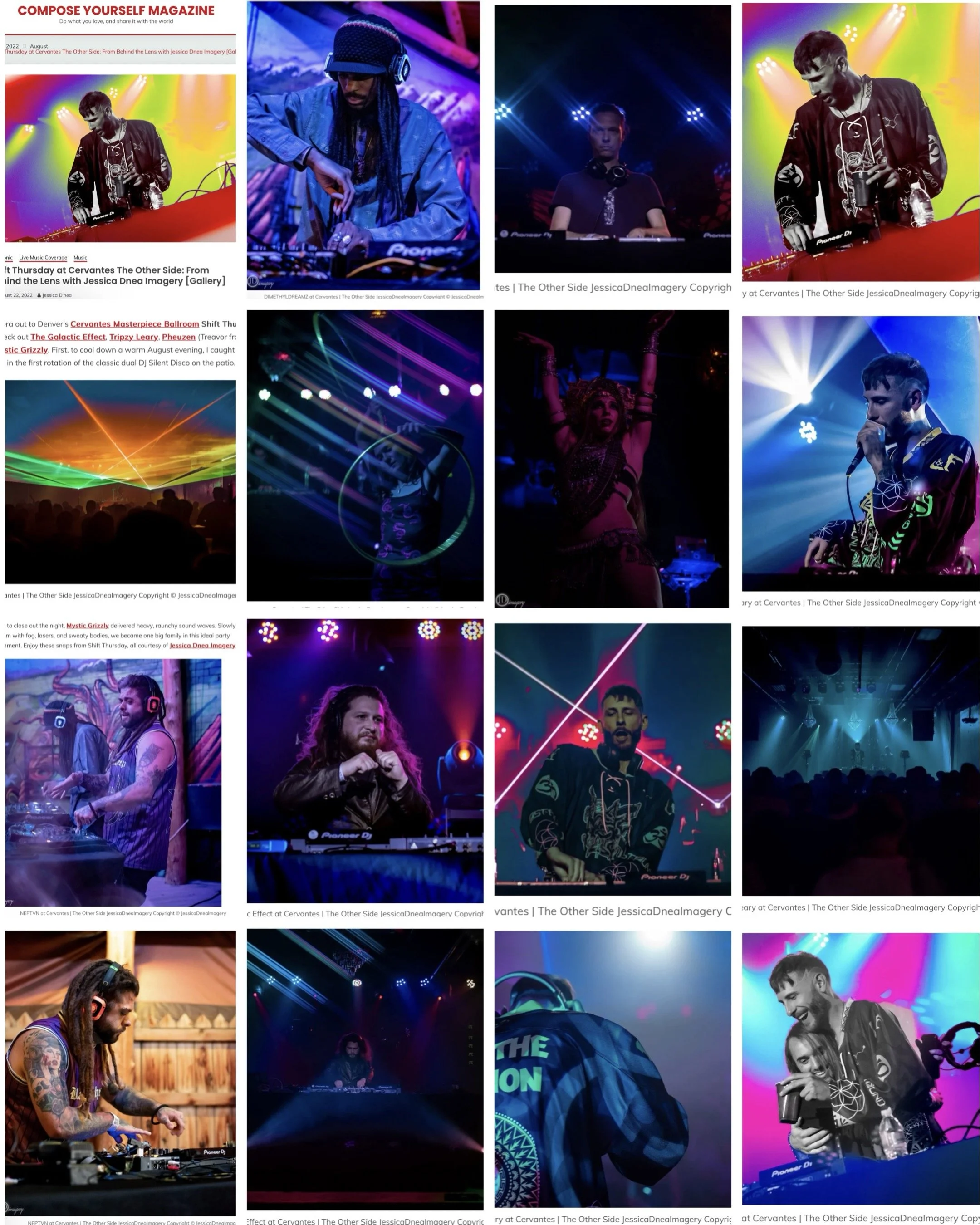 Concert photography at Cervantes The Other Side in Denver published by Compose Yourself Magazine with Jessica Dnea Imagery as author and lead photographer.