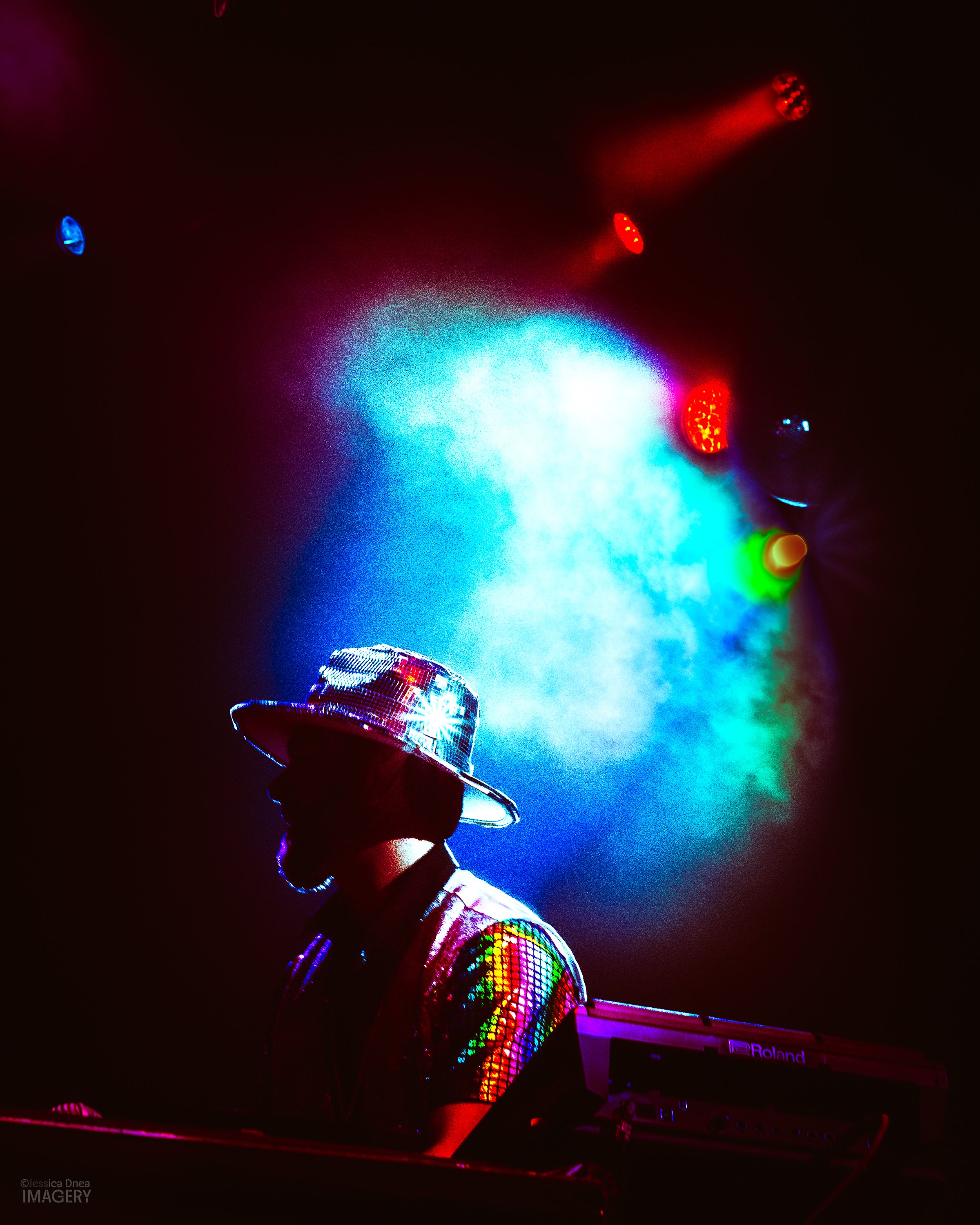 Performance photo captured during a live set in Denver Boogie Lights Ogden Theater