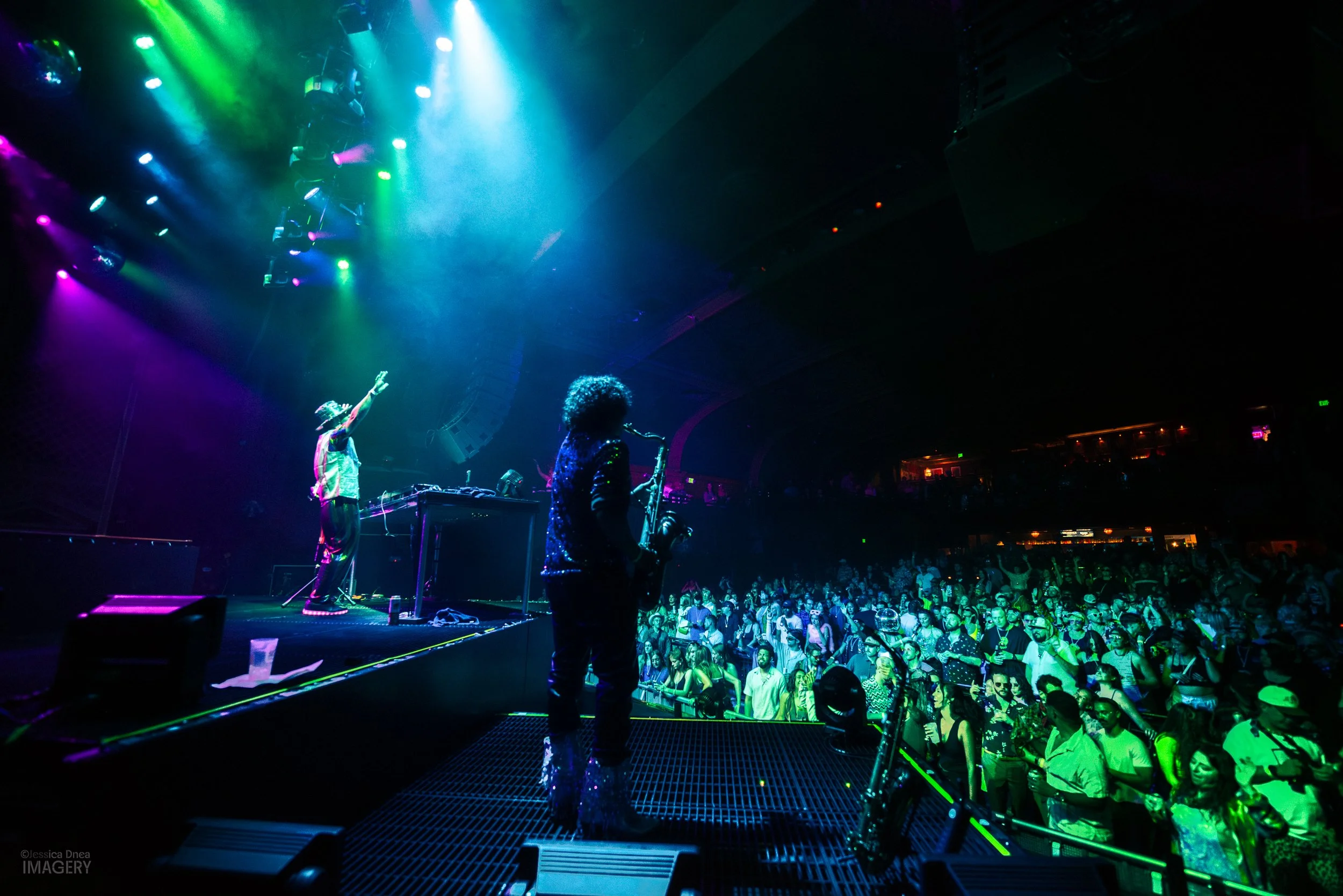 Performance photo captured during a live set in Denver Boogie Lights Ogden Theater Ty Pina