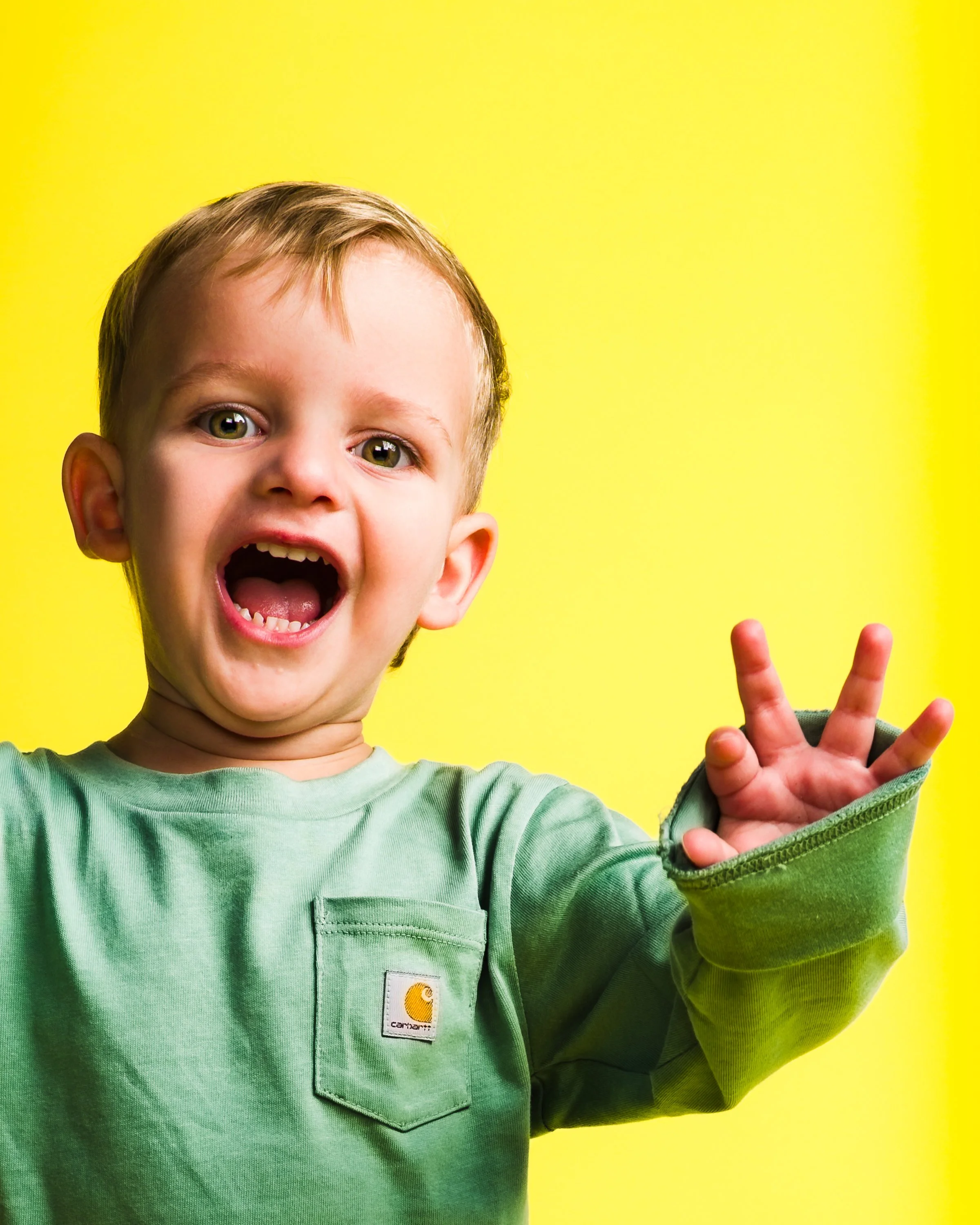 Studio portrait image with clean, polished look toddler pictures