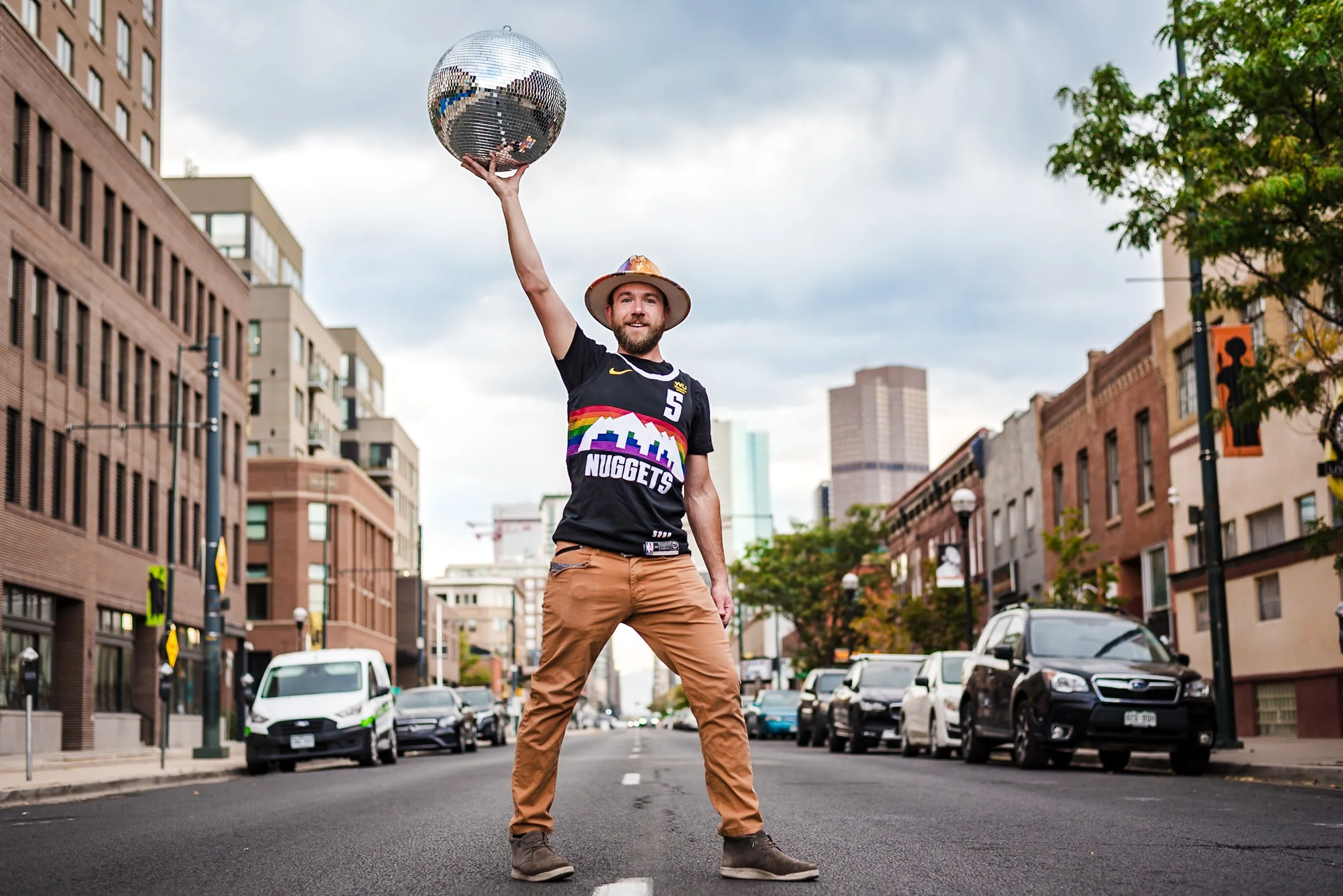 On-location portrait session in Denver, Colorado Boogie Lights Mark Henrichs