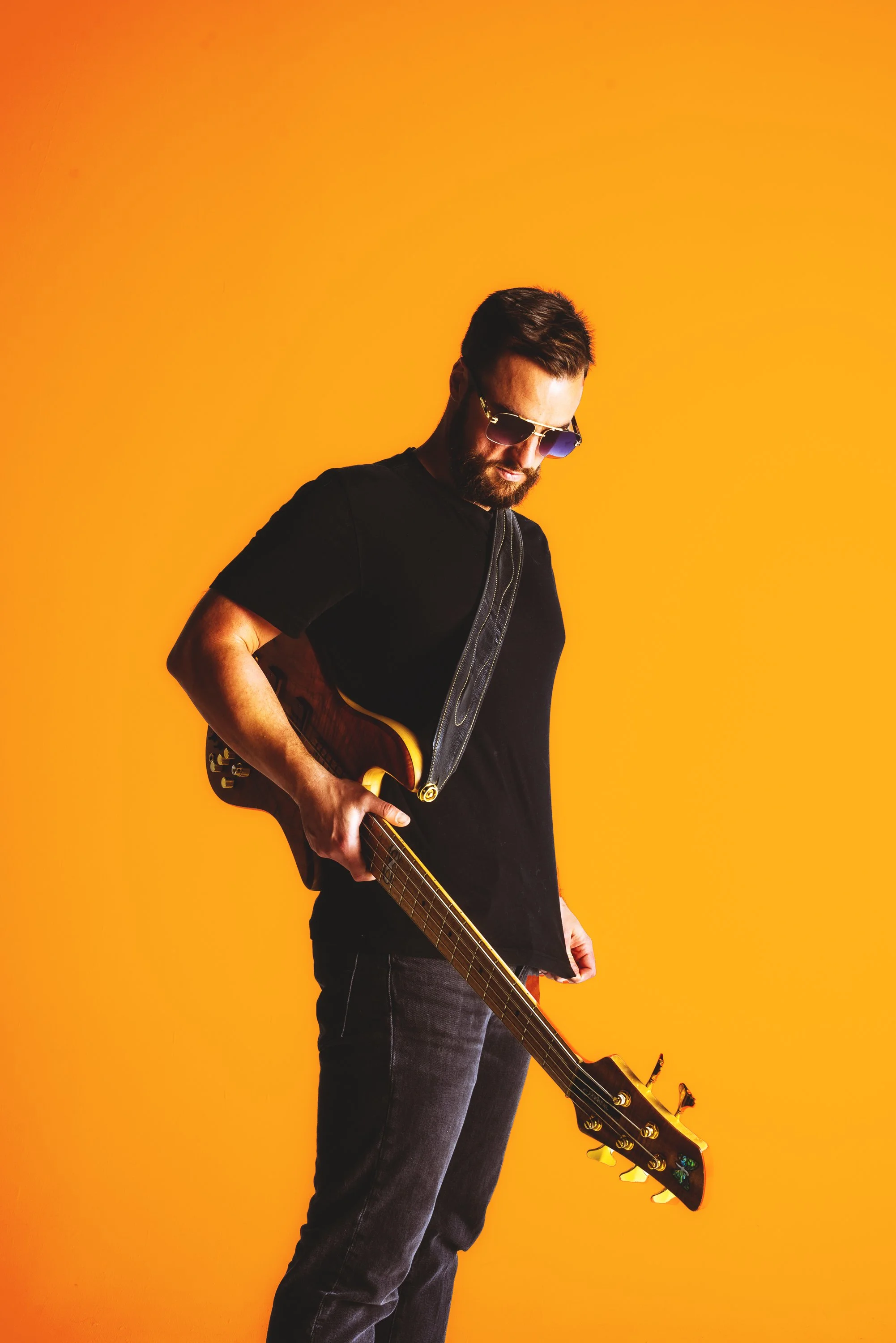 Press photo session for a musician in Denver, Colorado
