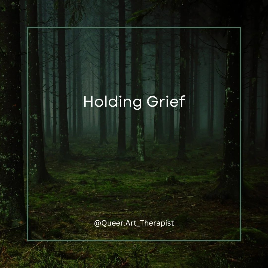 The forest knows how to hold grief without explanation.⁠
So can we.⁠
⁠
#PoetryTherapy #ExpressiveArtsTherapy #GriefWork #RitualHealing #NatureMagic #DepthPsychology #ArtForTransformation #QueerHealing #SacredArt #InnerAlchemy⁠
⁠
Alt text: A dimly lit