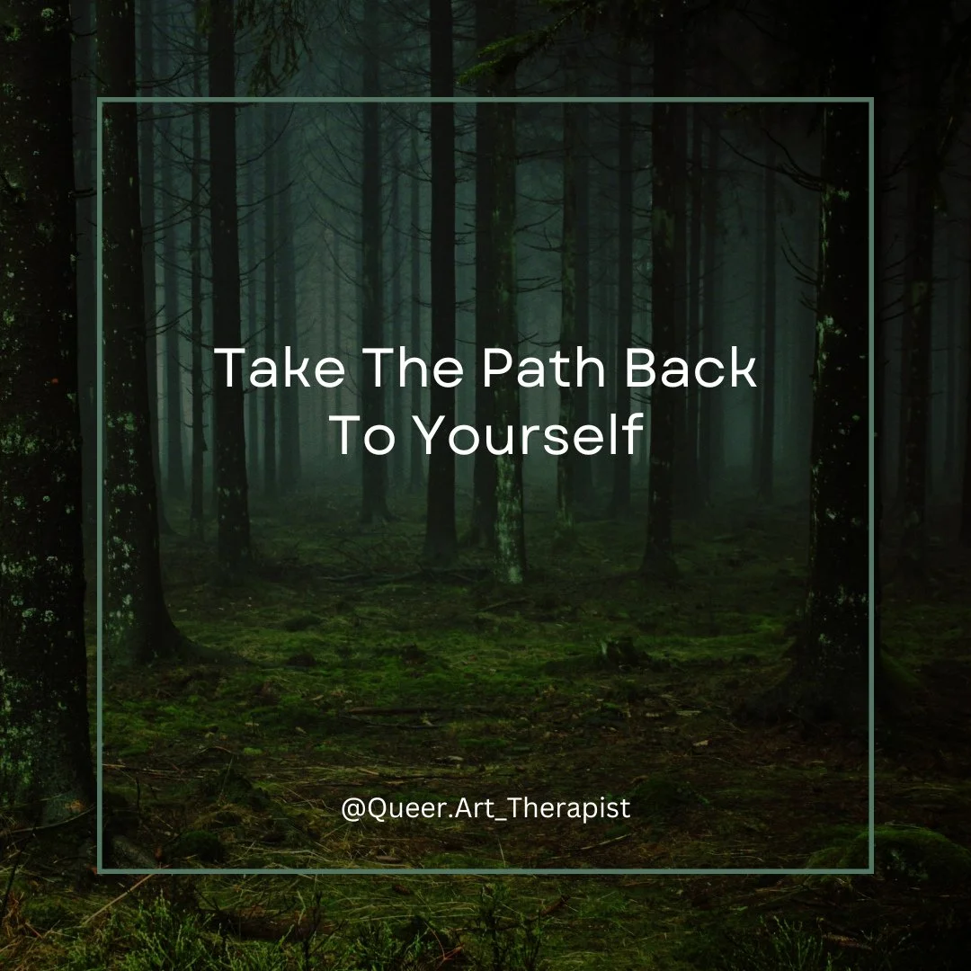 Every path begins with listening.⁠
⁠
#ListeningAsArt #PoetryPractice #ExpressiveArtsTherapy #ForestJourney #CreativeAwakening #QueerHealingSpace #MagicWithin #ArtAndPresence #NatureInspired #PoetsCorner⁠
⁠
Alt text: Misty green forest with vertical t