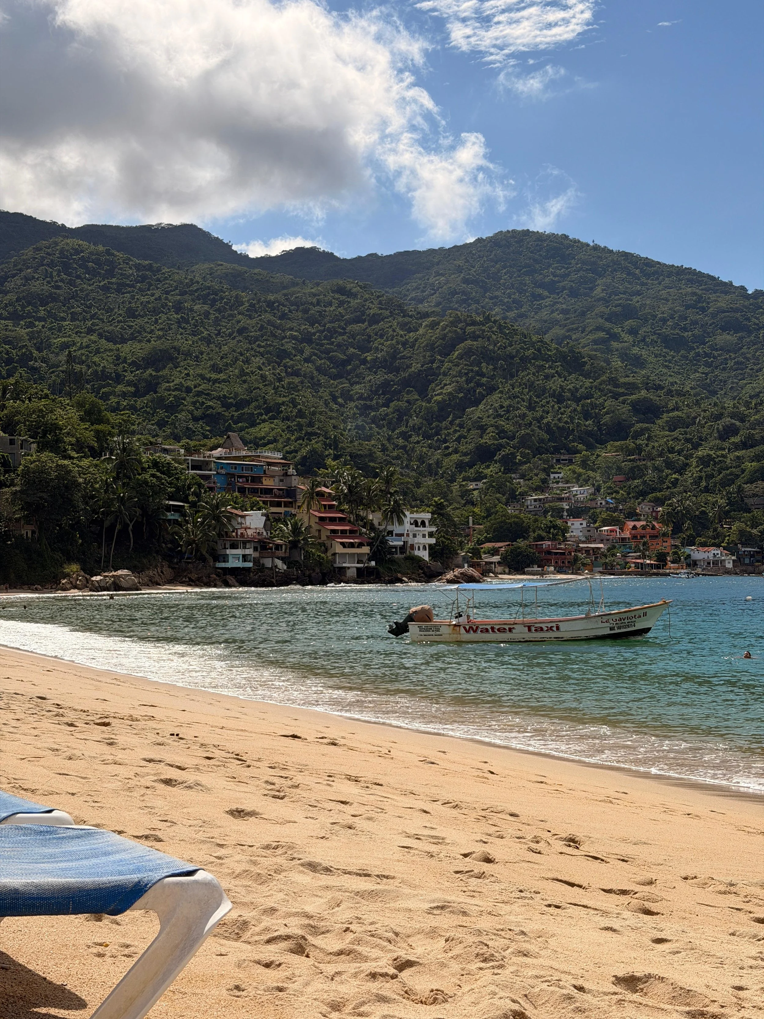 beautiful beach surrounded by jungle in Yelapa