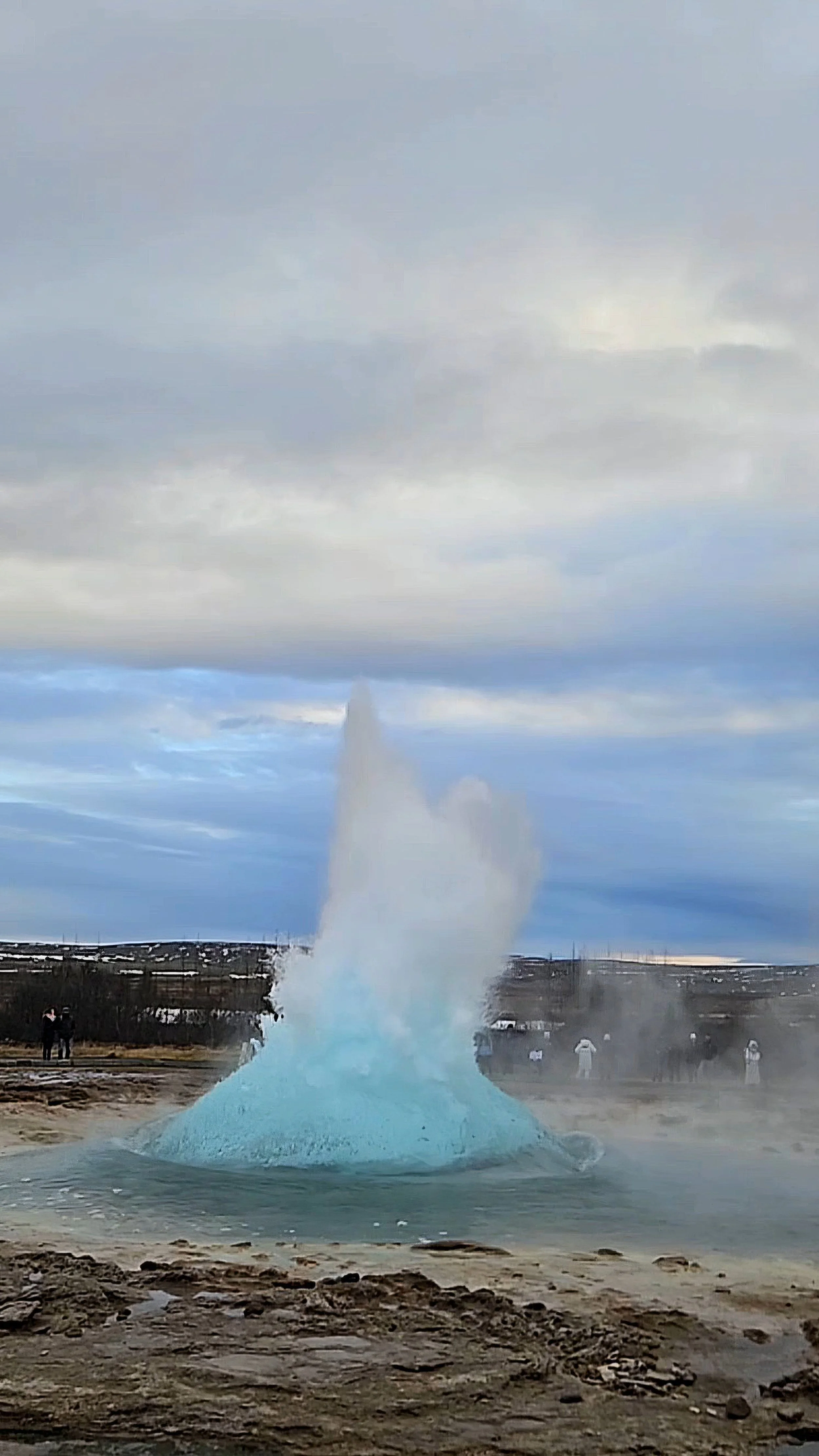 Geysir going off in Iceland