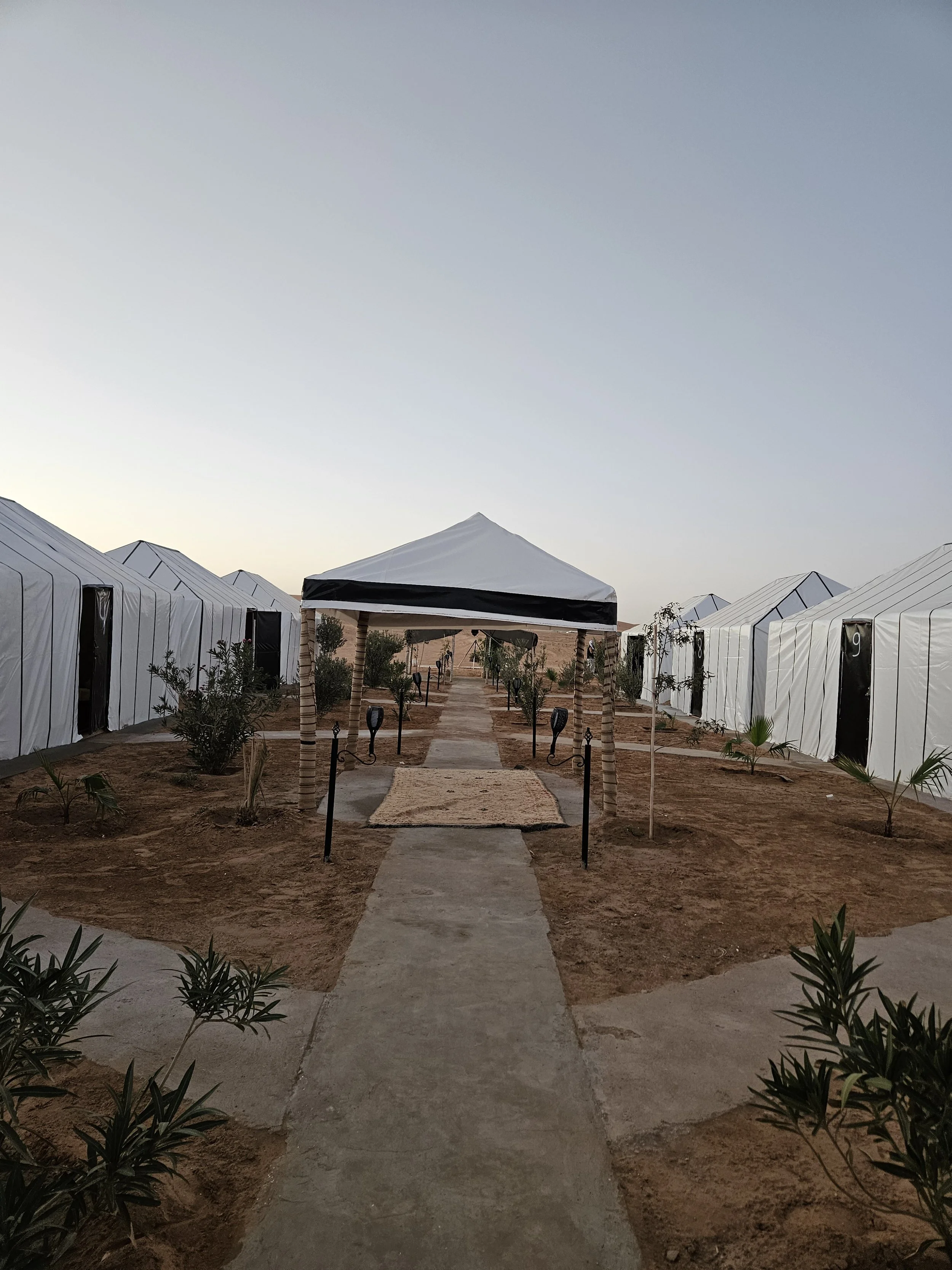 Traditional desert camp in the Sahara Desert