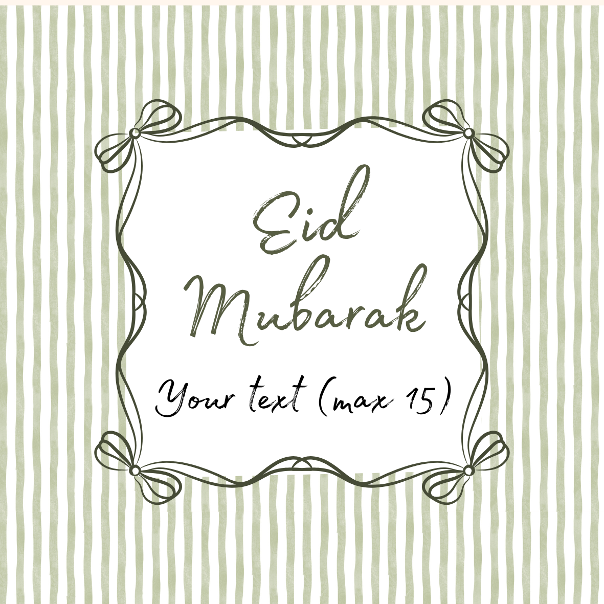 Custom Stripes Eid Mubarak Stickers