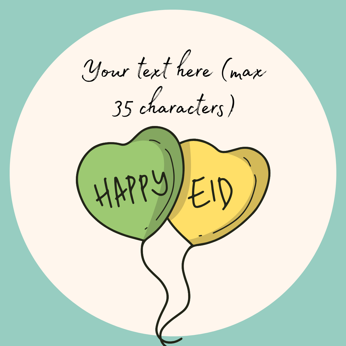 Custom Happy Eid Stickers