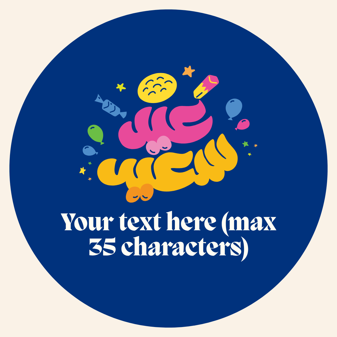 Custom Blue Eid Mubarak Stickers