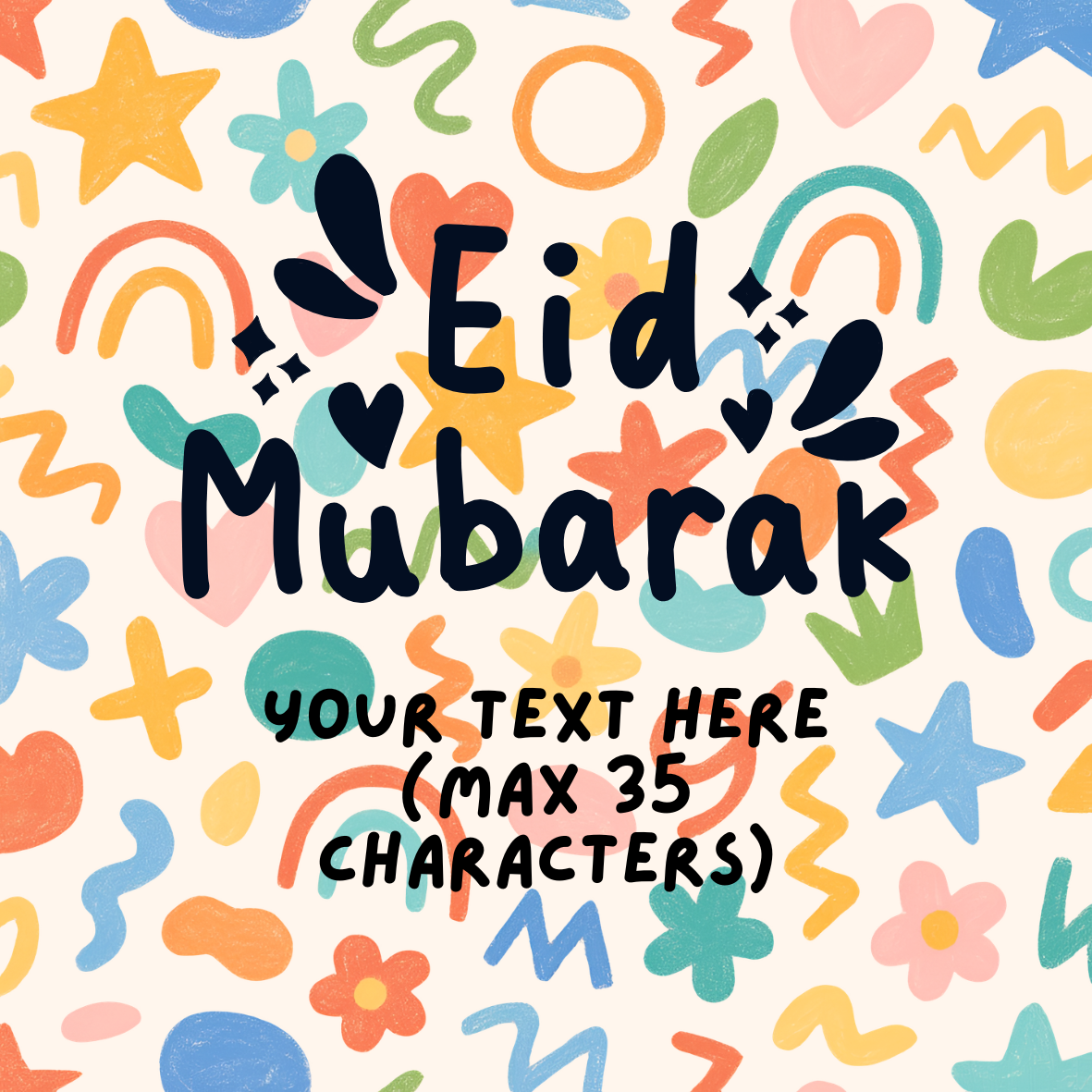 Custom Doodle Eid Mubarak Stickers