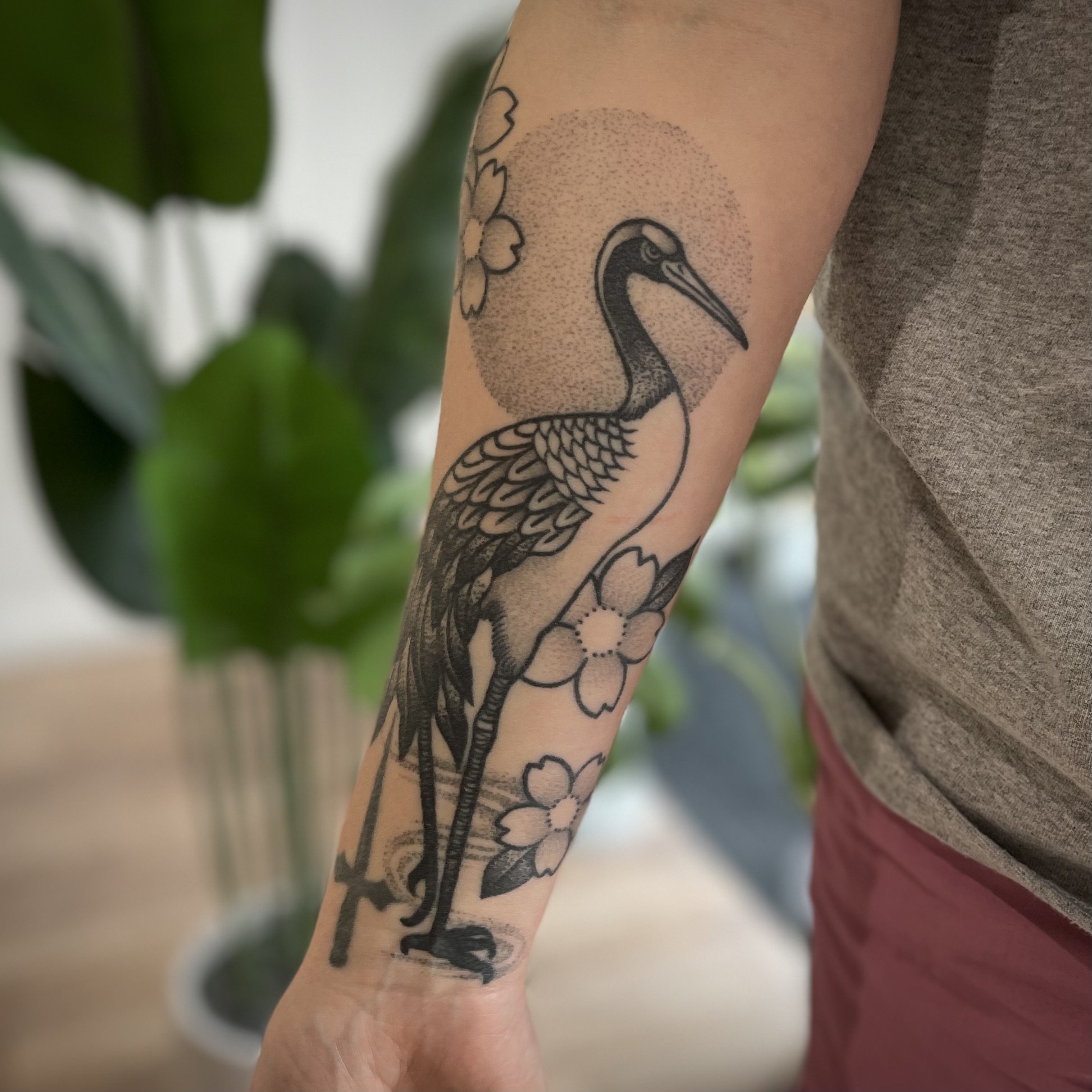 Japanese tattoo Crane