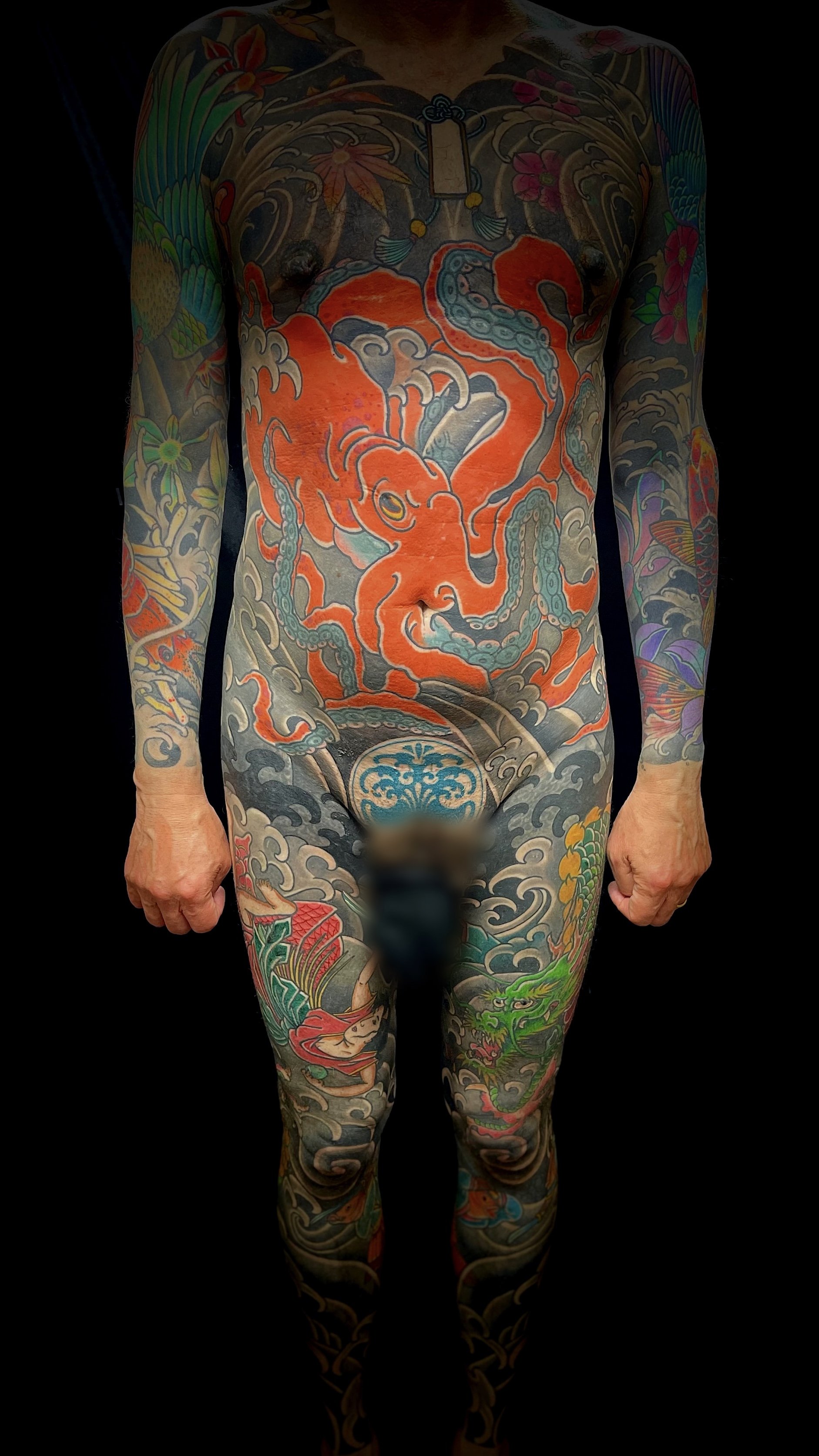 Japanese tattoo Body suit front