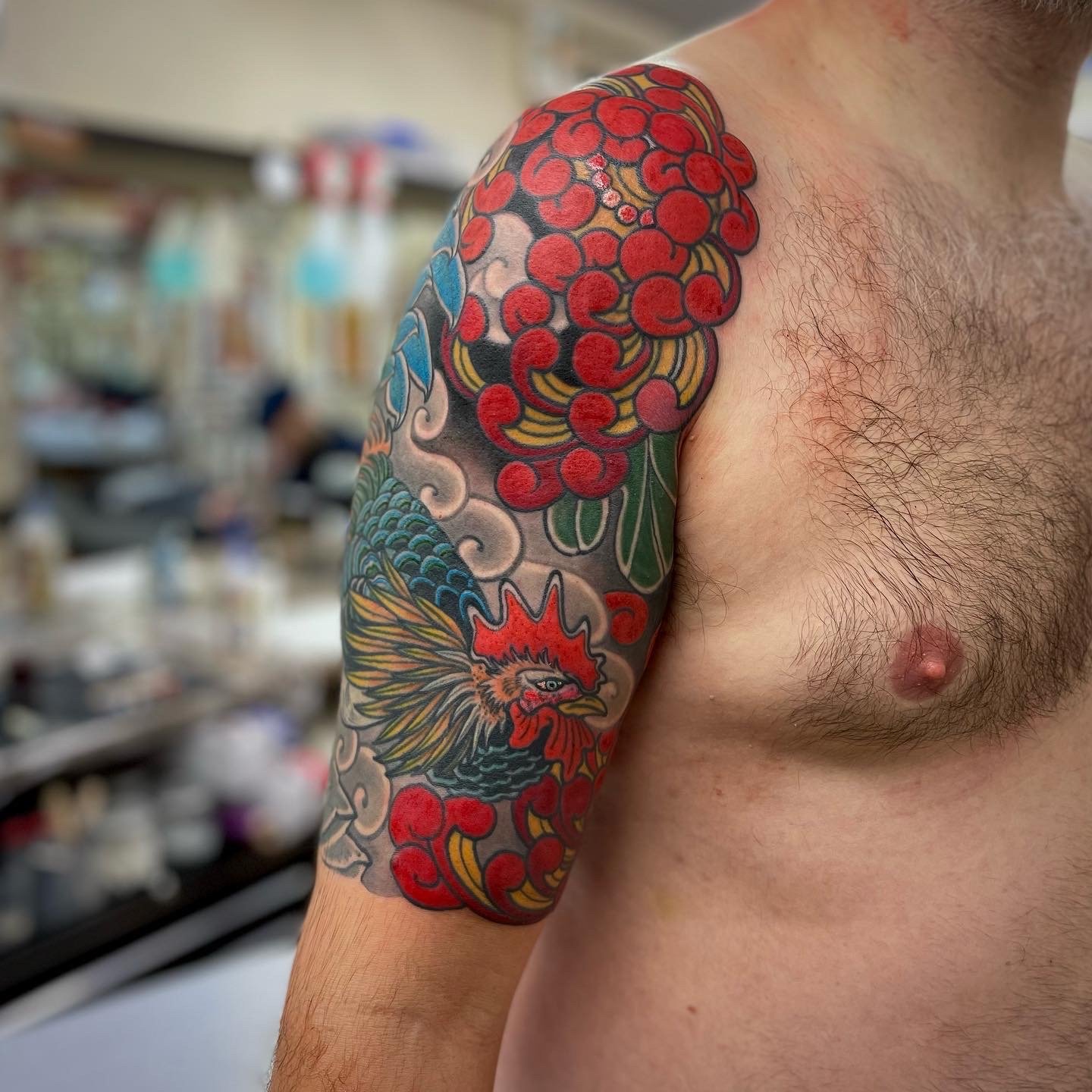 Japanese tattoo Cockerel 