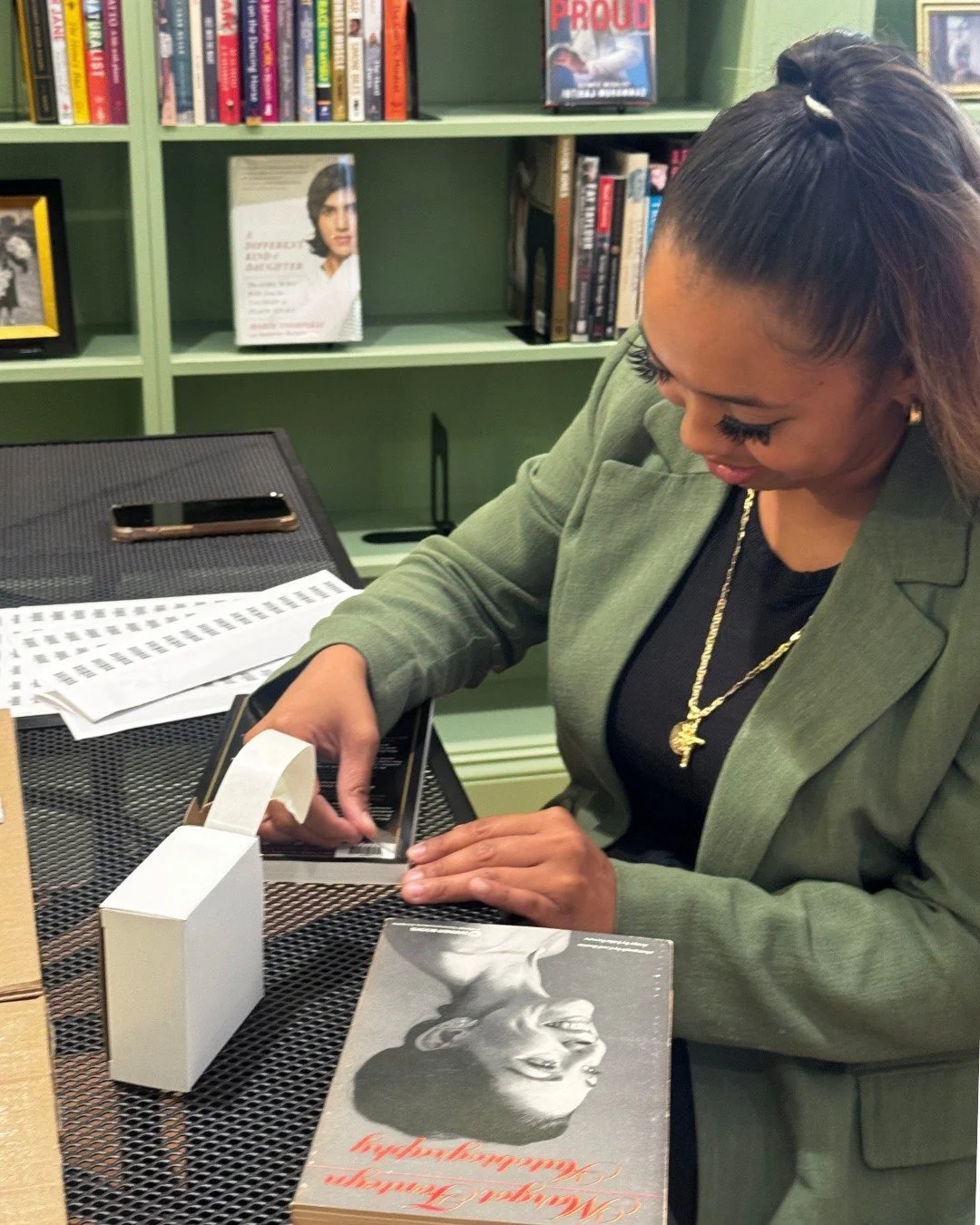 We're thrilled to share that one of our many preparations for opening day is well underway&mdash;book wrapping for the Biographical Library! 📖

Thanks to the incredible help of our volunteers, hundreds of books have already been lovingly wrapped and