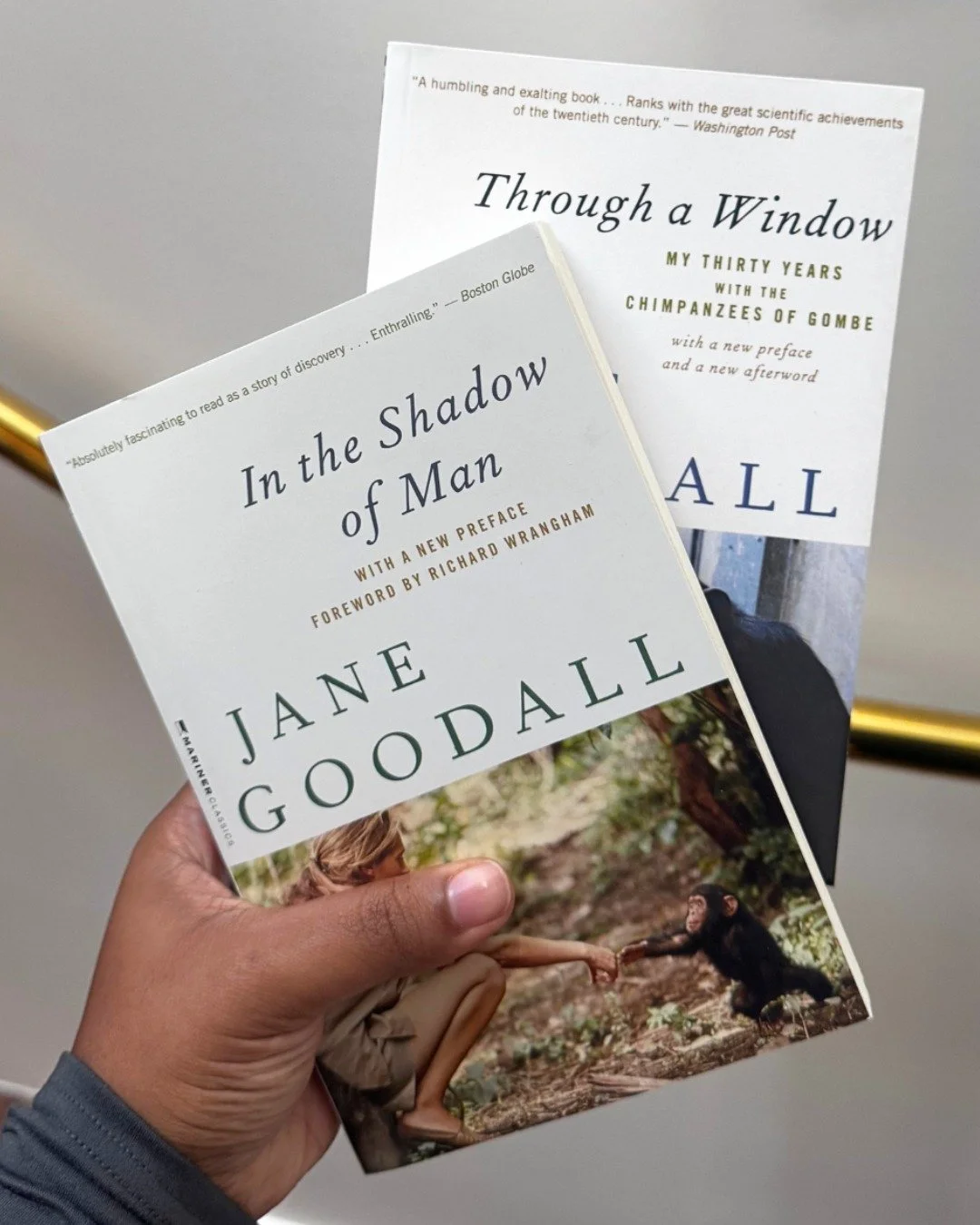 Last month, the world said goodbye to Dr. Jane Goodall. 🌿

Her groundbreaking work lives through decades of conservation and through her own words. &quot;In the Shadow of Man&quot; (1971) invites readers into her early years in Gombe, where curiosit