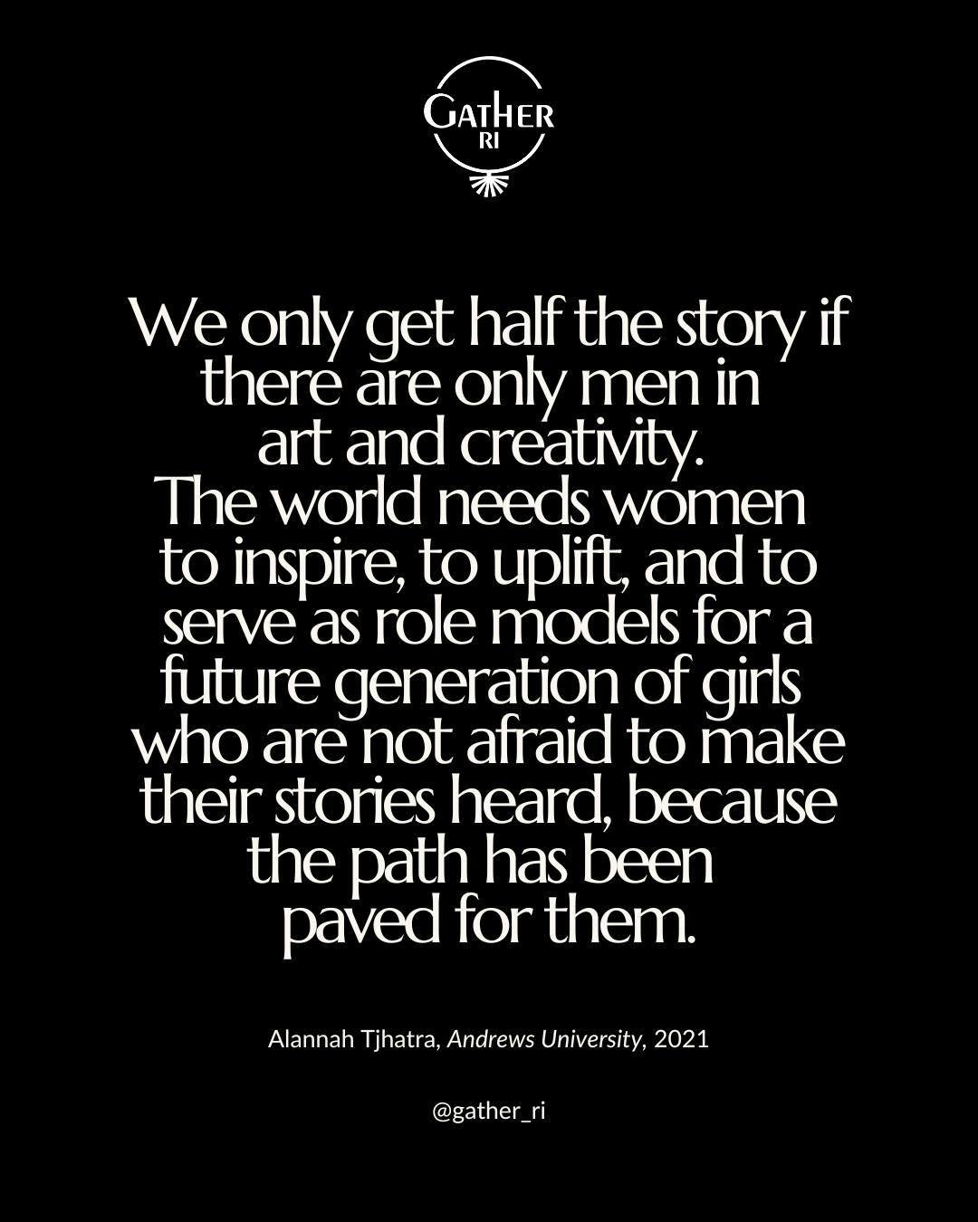 When women and gender expansive people are visible, the ✨ whole ✨ story comes into view. That&rsquo;s the work we&rsquo;re committed to every day at Gather RI.

📆 Save the date&mdash;Gather RI opens January 10, 2026.