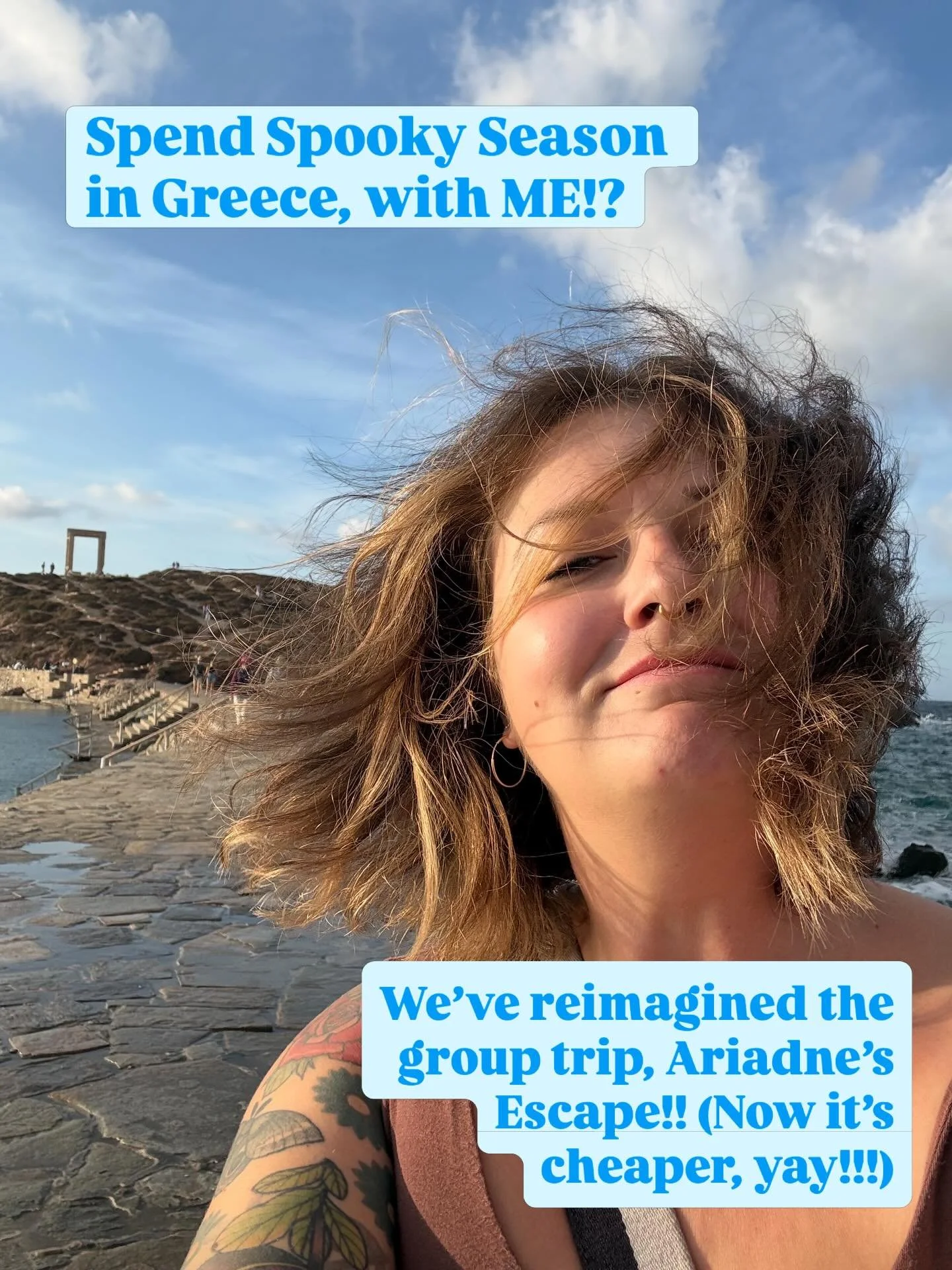 Nerds!!! Since we announced the next group trip, our first island excursion, we&rsquo;ve gone back to adjust the dates, stops, and most importantly, the PRICES!! Mythsbaby.com/grouptrip for details!

So if you&rsquo;re keen (and if you can!) join me 