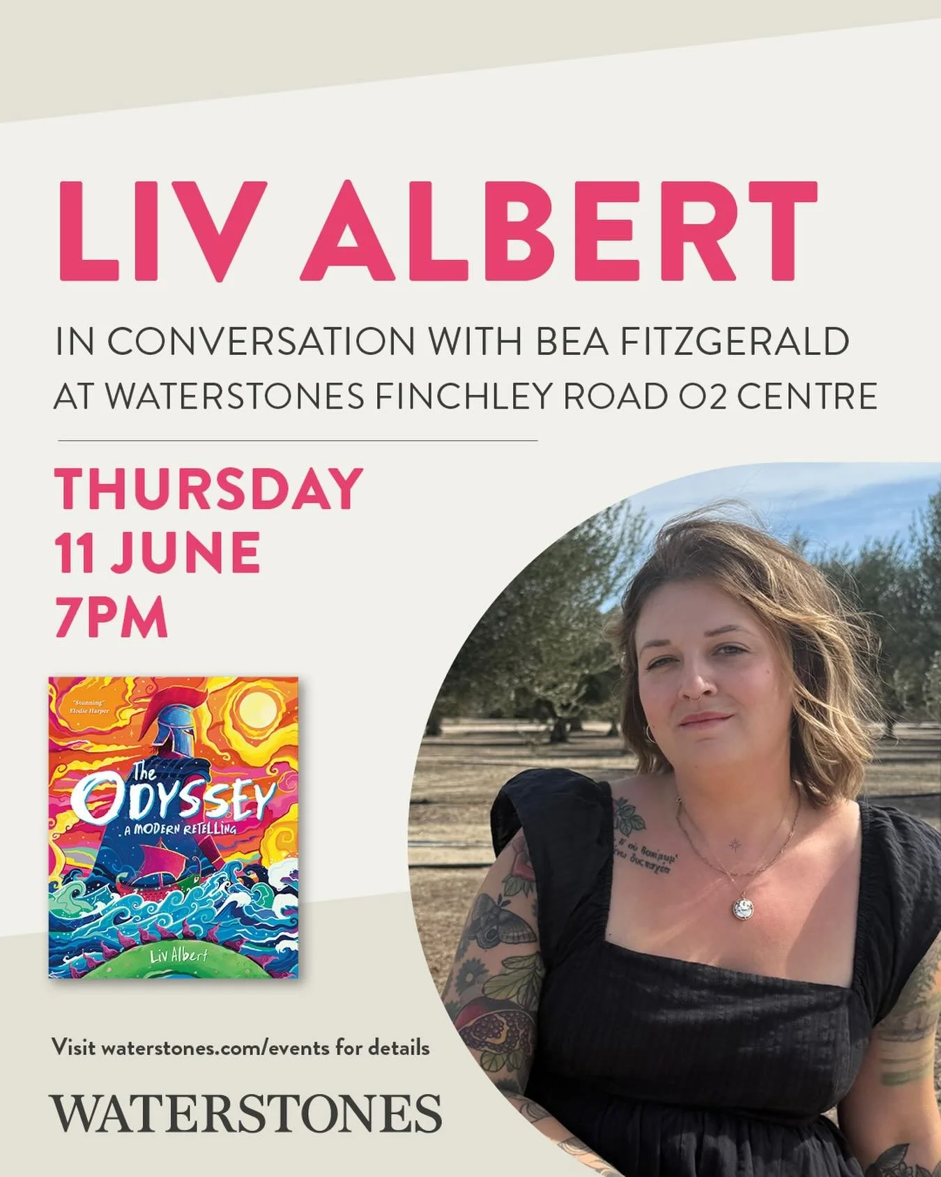 ‼️London!! Once again I will be visiting your fine city, but this time it&rsquo;s for Odysseus! 🥰

Please come celebrate one of the most exciting moments of MY LIFE at this launch event featuring the wonderful @chaosonolympus! June 11 at 7pm we&rsqu