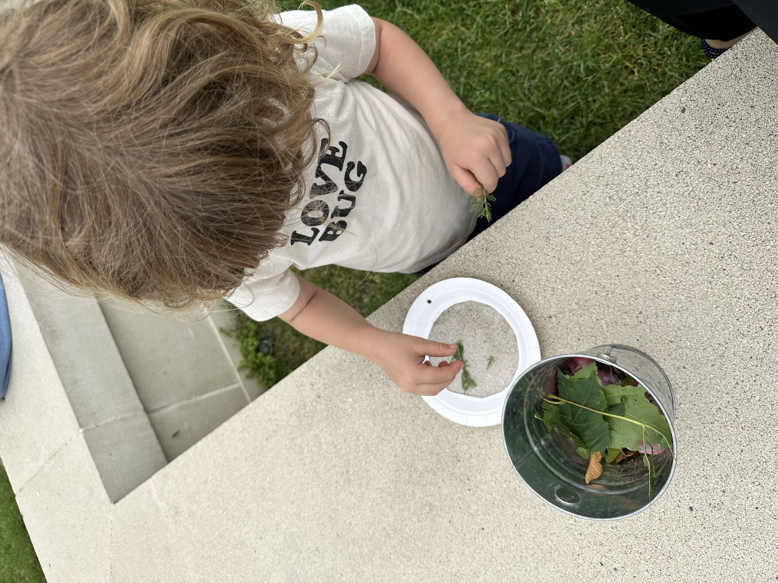 A woman and a young boy sitting on a carpeted floor playing with dinosaur toys, with a chalkboard displaying the alphabet in the background.