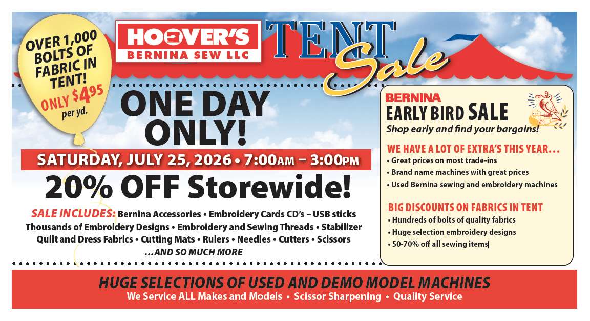 Hoover’s One-Day Tent Sale