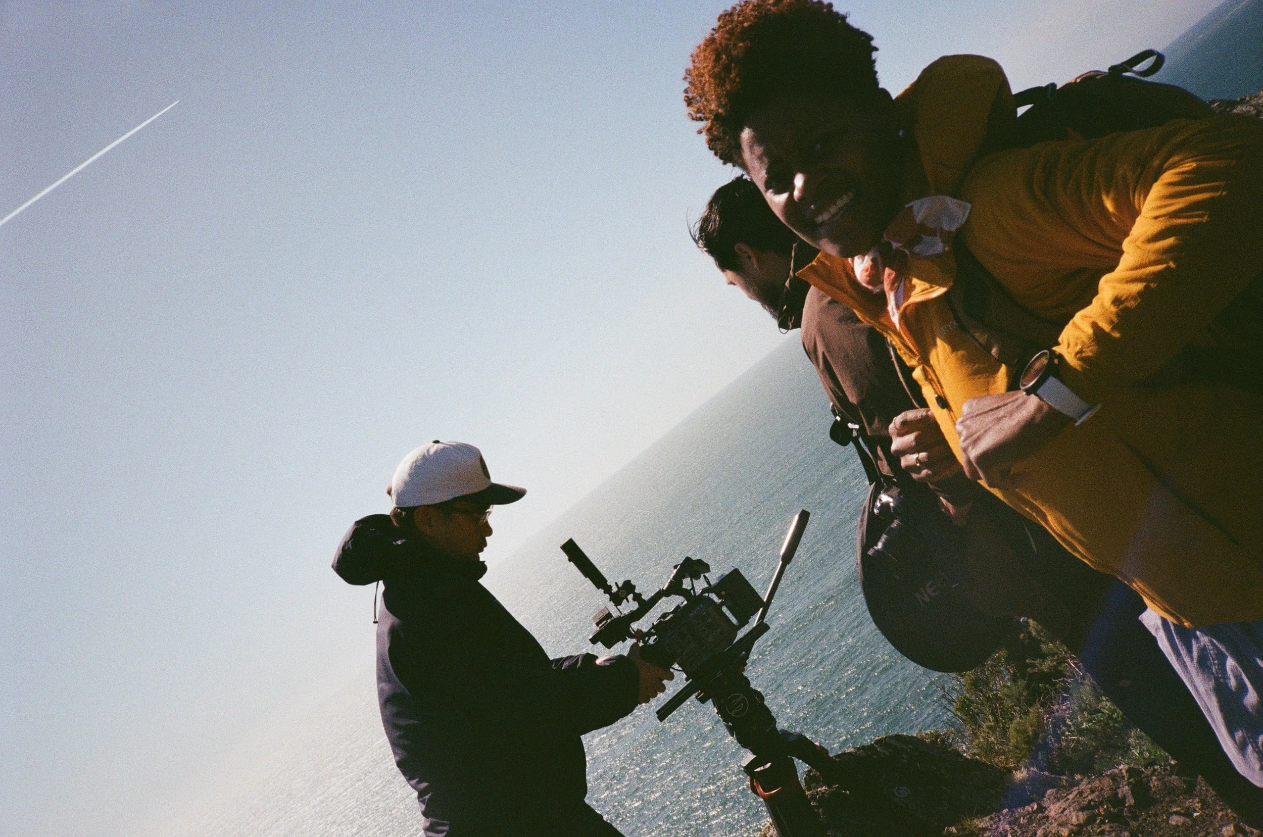 Nicholas Dorsey behind the scenes on a film production, San Francisco director