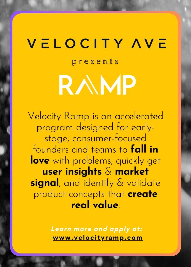 Don’t take the lonely rode, take Velocity Ramp.