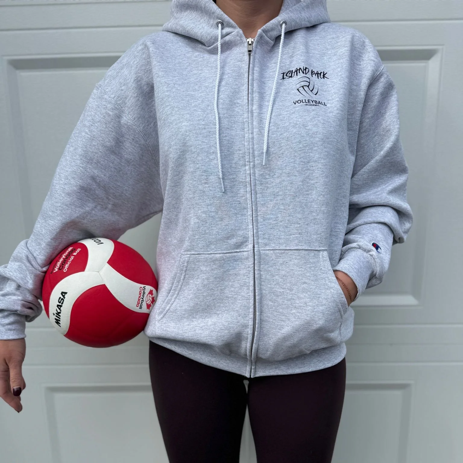 Champion Full Zip Hoodie with Logo