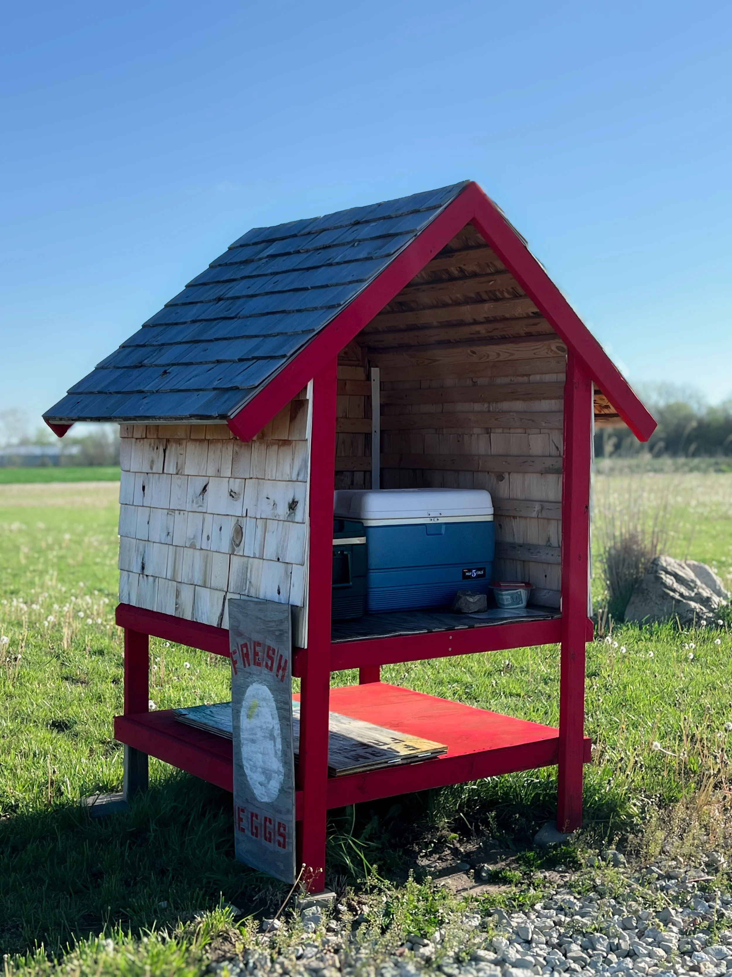 The first home of Butter & Batter Bakery—a handcrafted roadside farm stand where the bakery first began serving the Lapel, Indiana community.