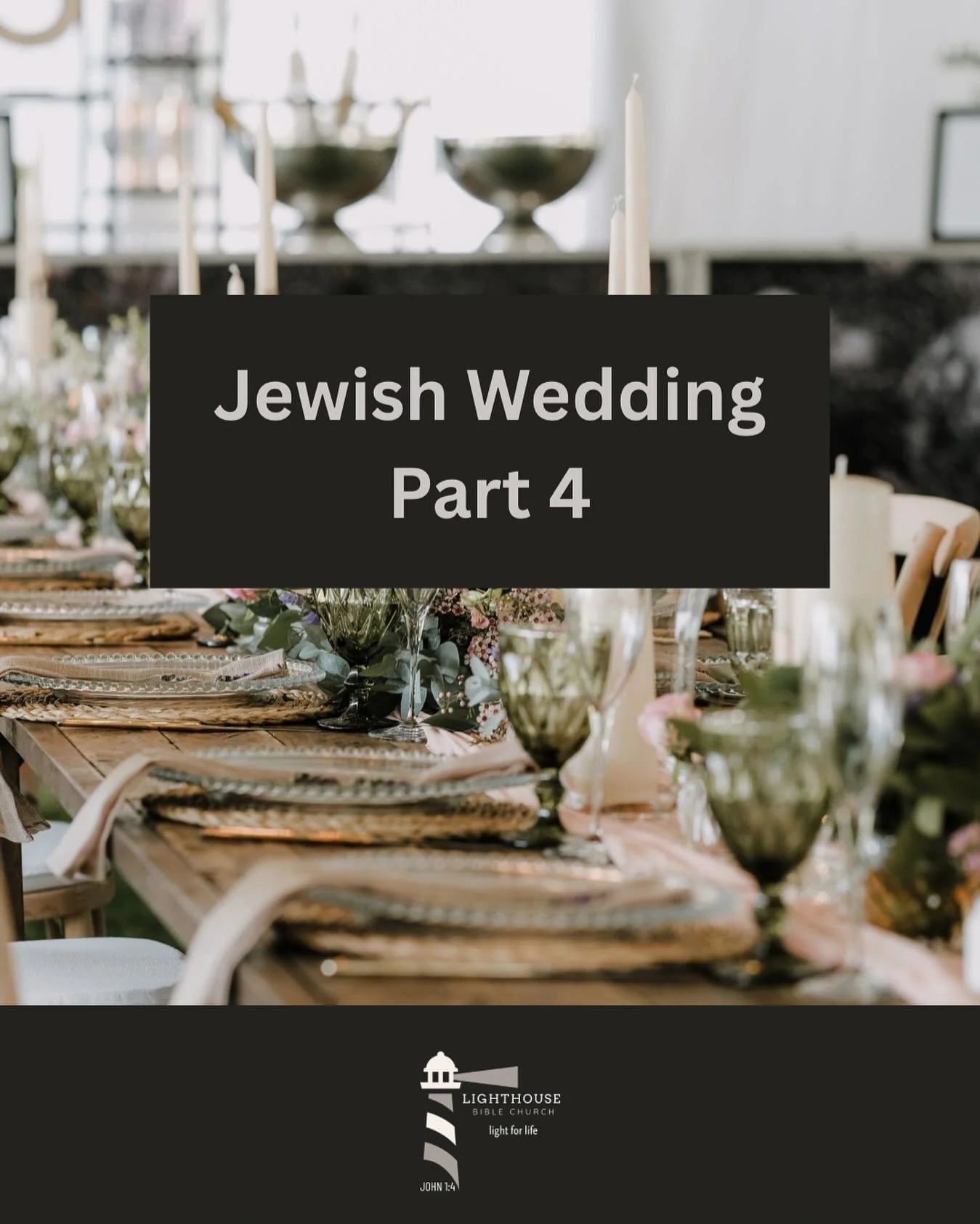 ✨ This past Sunday Pastor John shared a powerful picture in the fourth part of the Jewish wedding series: the Wedding Feast.

The table is set. The invitation has gone out. And the beauty of the gospel is that the invitation is still being given toda