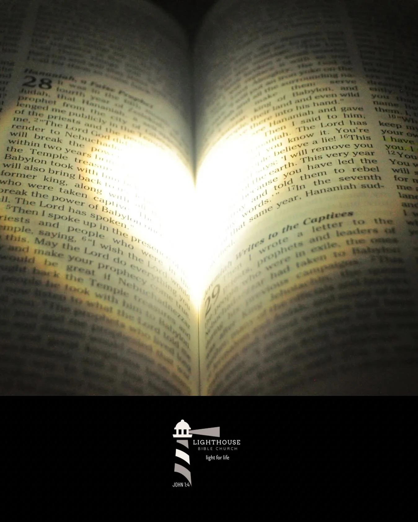 This morning&rsquo;s sermon from Keith Spoonmore, a member of Lighthouse Bible Church, was deeply moving. 

 &ldquo;For God so loved the world, that he gave his only Son, that whoever believes in him should not perish but have eternal life 
  John 3: