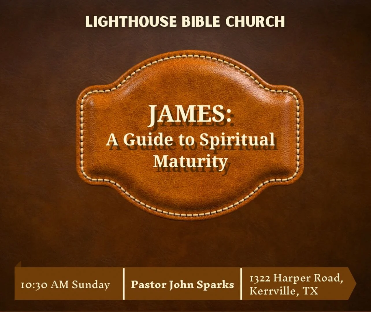 Join us as we begin a new series tomorrow at 10:30 am!  Pastor John Sparks is back with a message from the book of James.