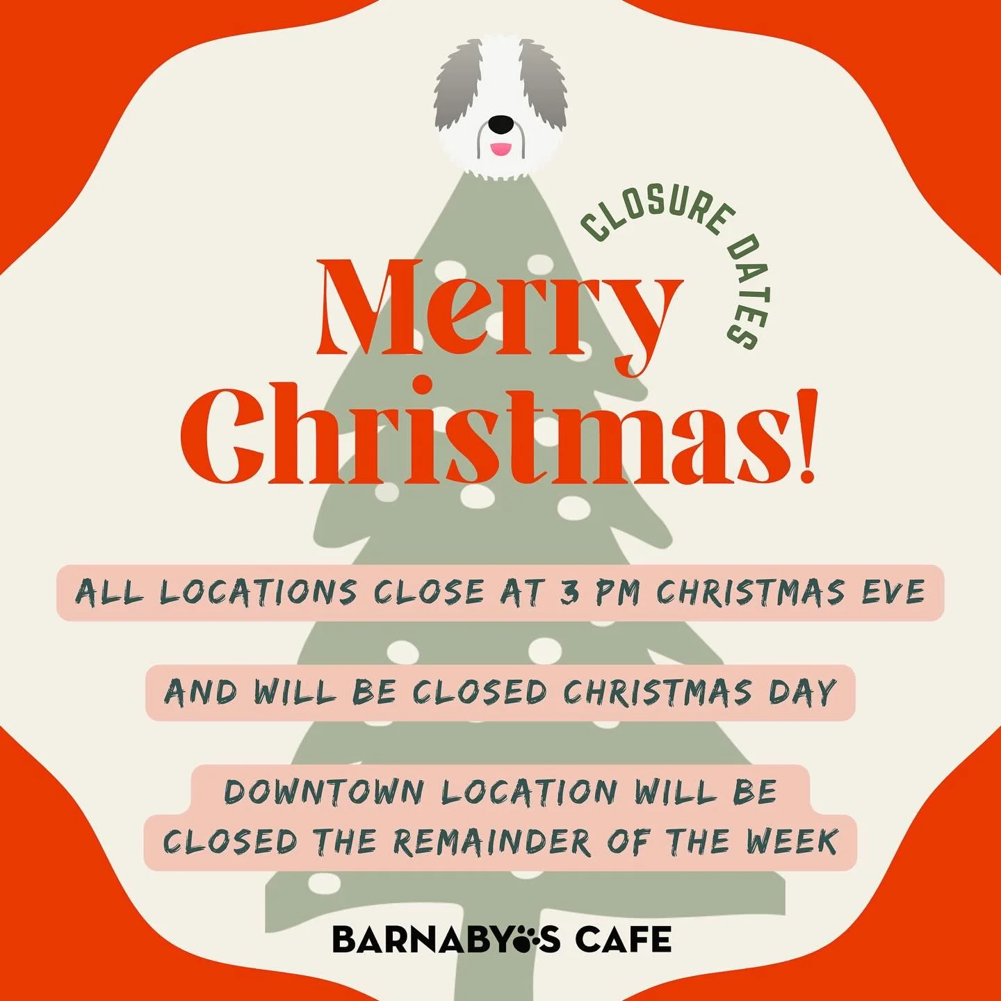 Happy holidays, friends! We hope everyone gets to enjoy the holiday with their favorite people and pups 🐾🎄. Looking forward to hearing all about it after Christmas!